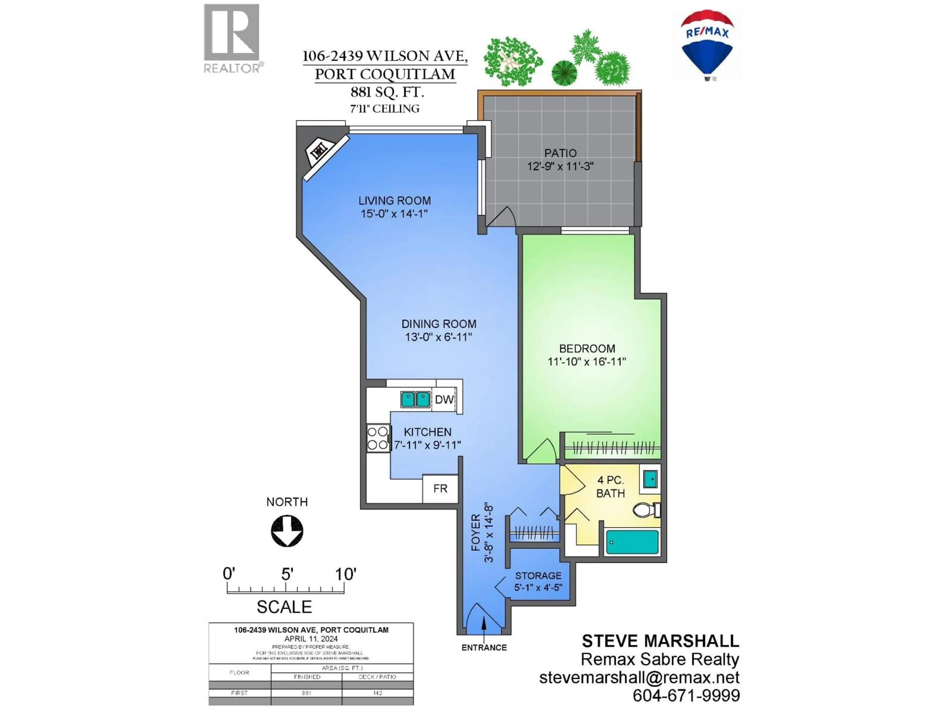 Floor plan for 106 - 2439 WILSON AVENUE, Port Coquitlam British Columbia V3C6H6