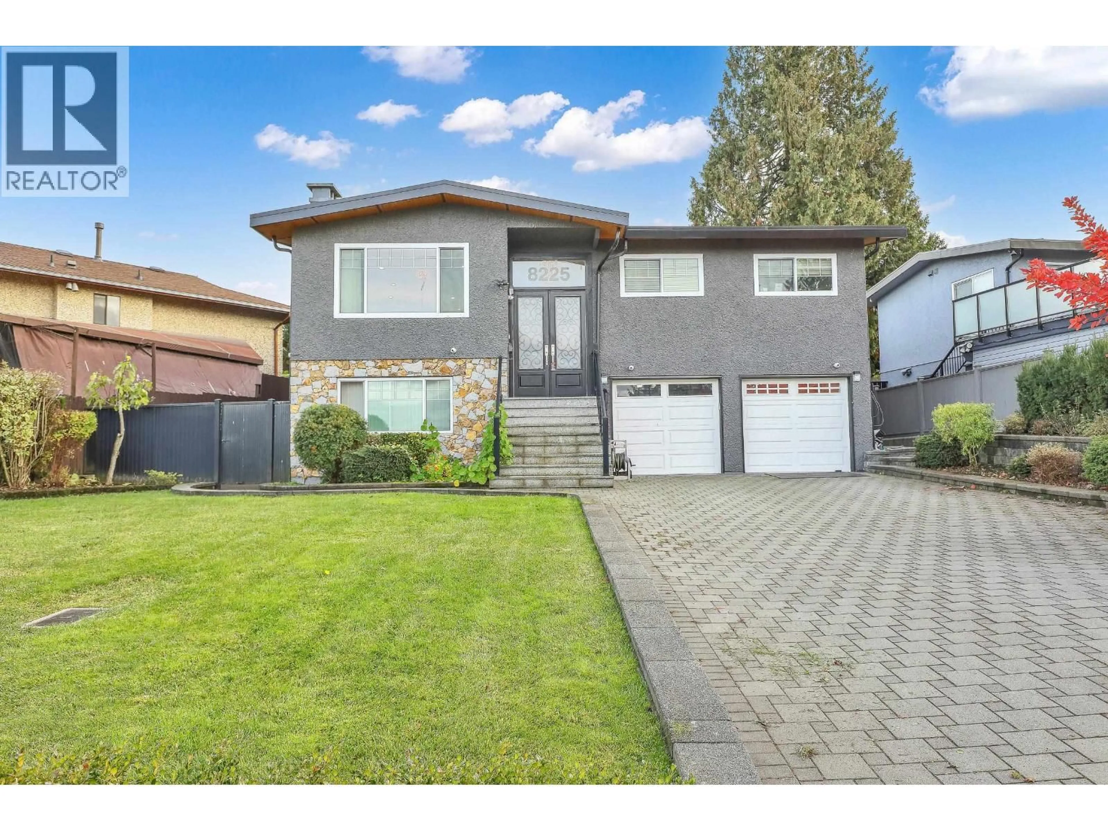 Home with vinyl exterior material, street for 8225 BURNFIELD CRESCENT, Burnaby British Columbia V5E3W6
