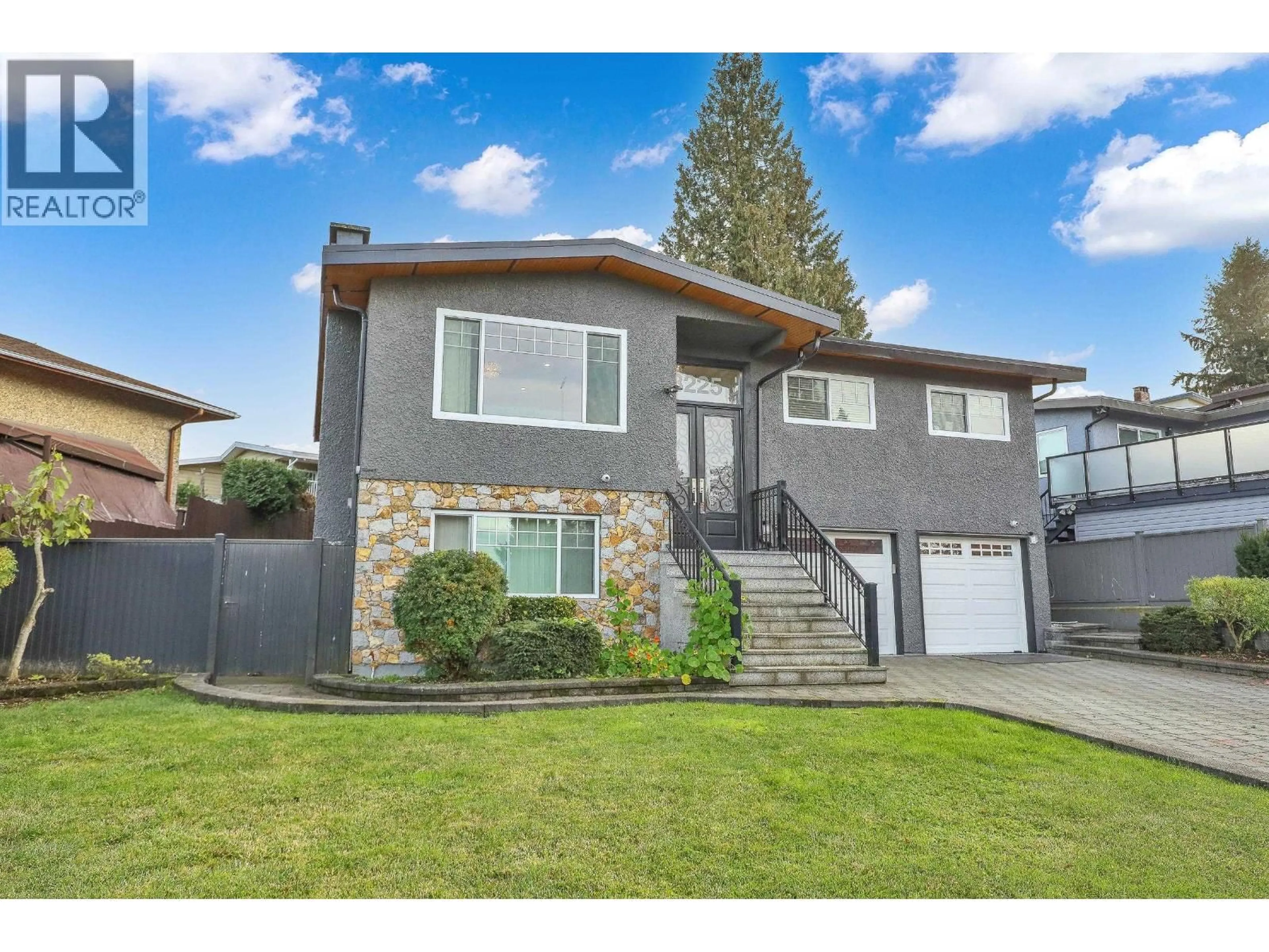 Home with vinyl exterior material, street for 8225 BURNFIELD CRESCENT, Burnaby British Columbia V5E3W6