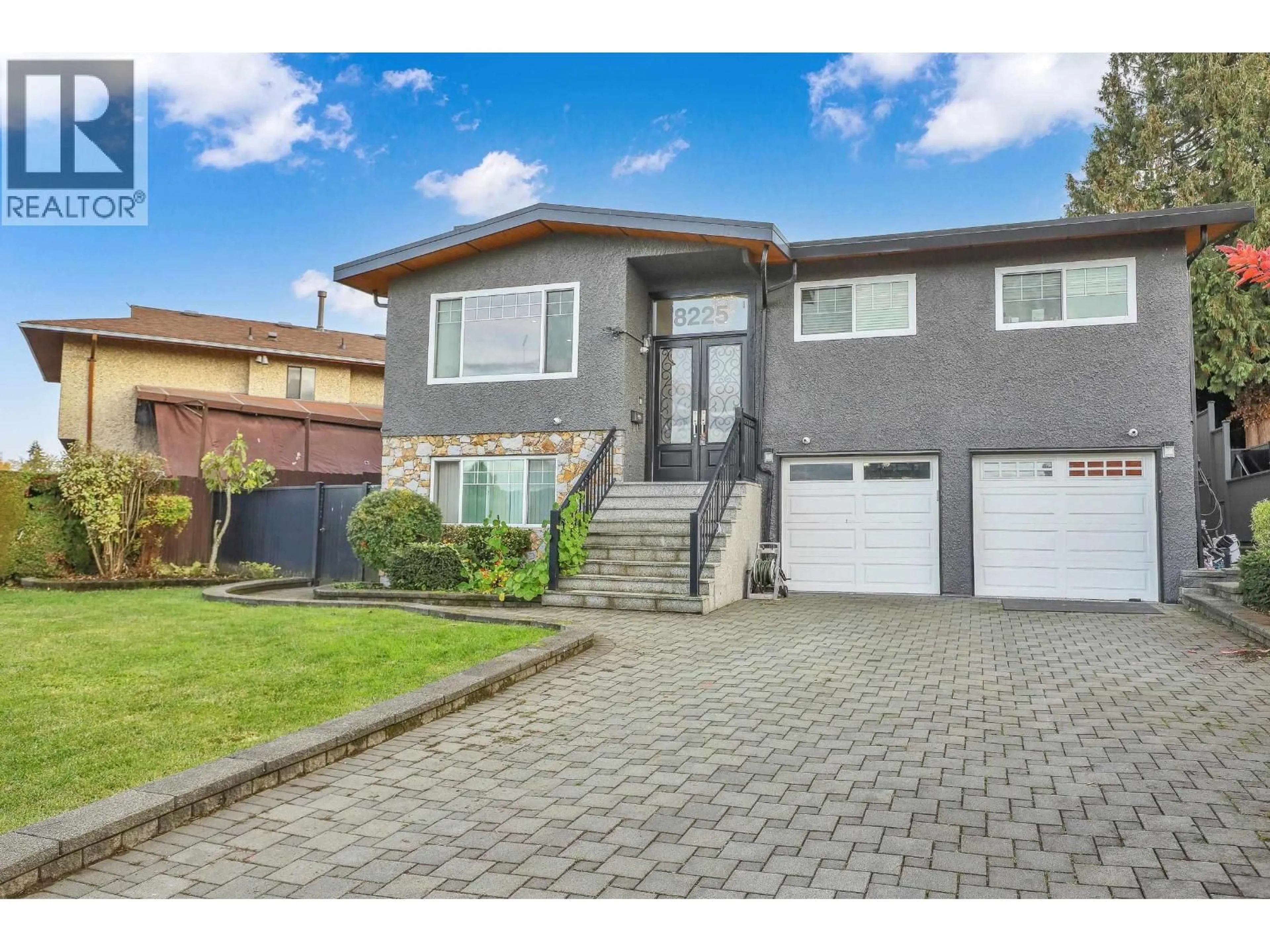 Home with vinyl exterior material, street for 8225 BURNFIELD CRESCENT, Burnaby British Columbia V5E3W6