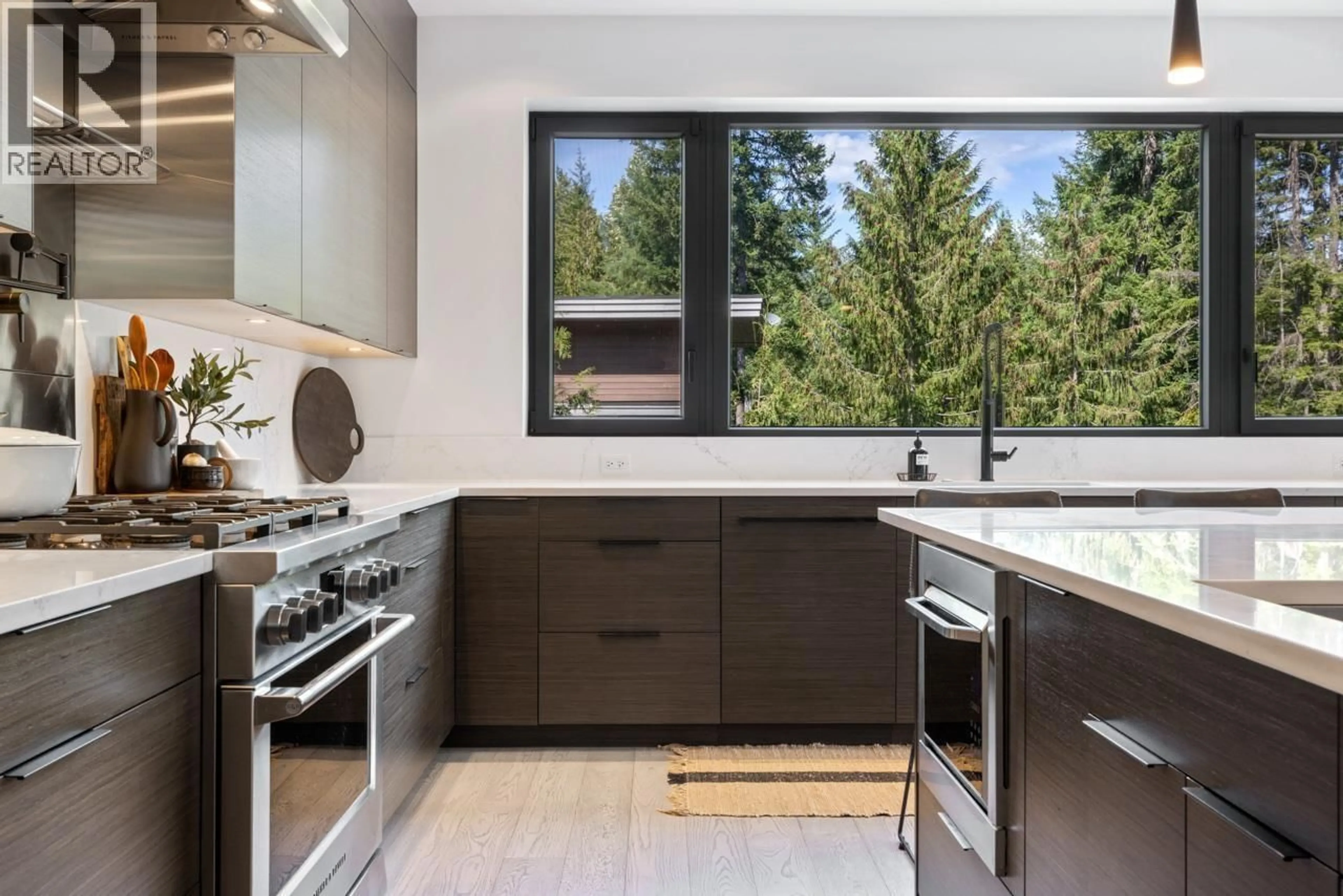 Contemporary kitchen, ceramic/tile floor for 8328 NEEDLES DRIVE, Whistler British Columbia V8E0G1
