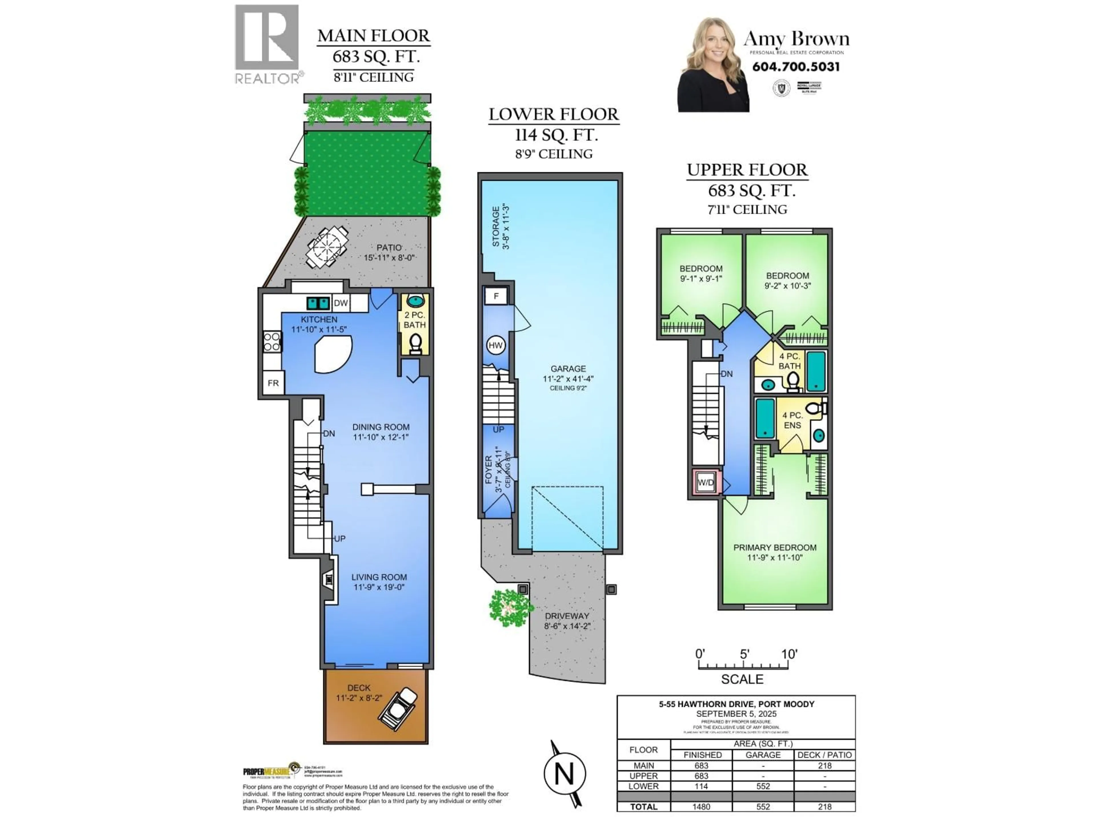Floor plan for 5 - 55 HAWTHORN DRIVE, Port Moody British Columbia V3H0B3