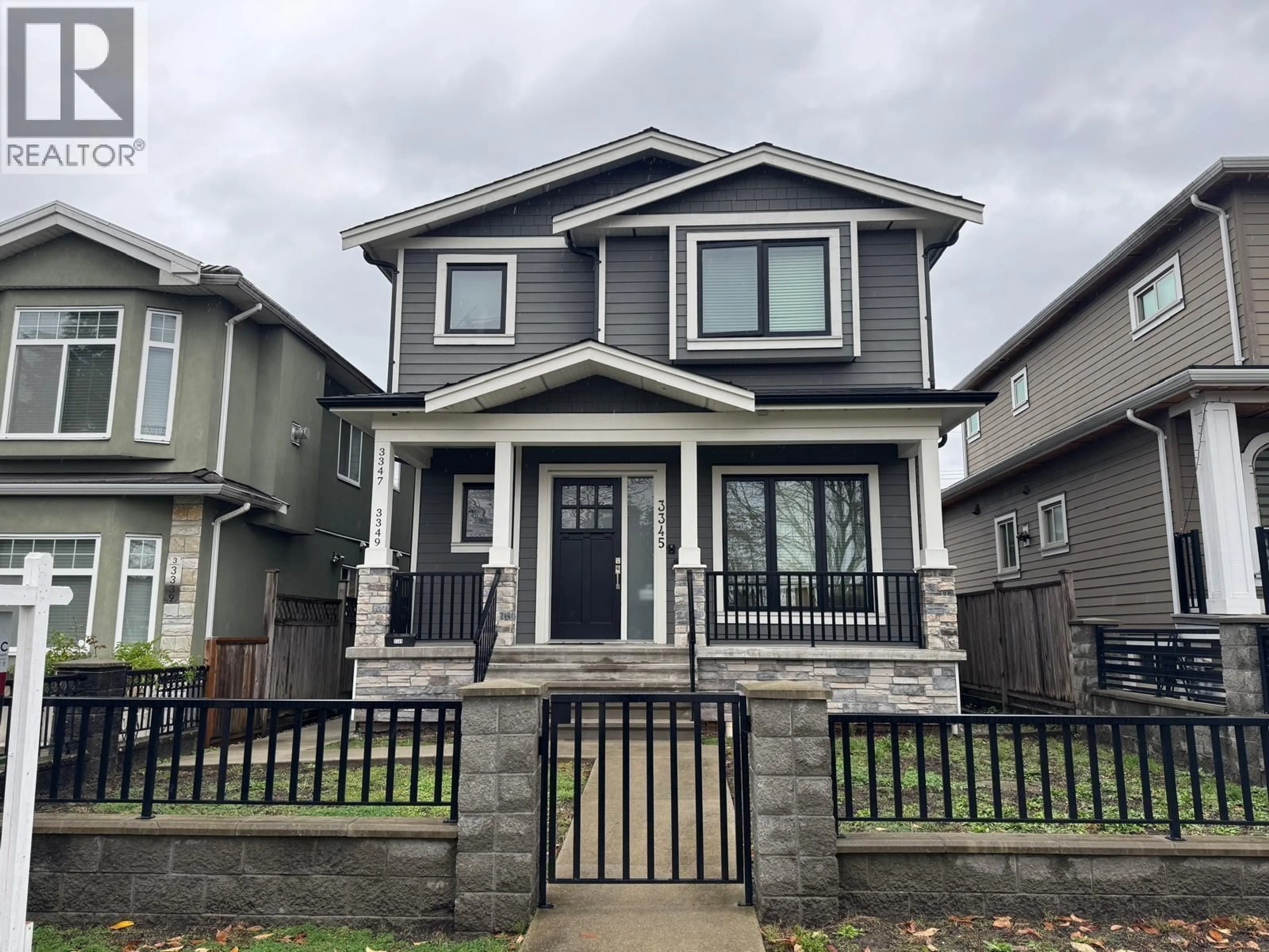Home with vinyl exterior material, street for 3345 PARKER STREET, Vancouver British Columbia V5K2W1
