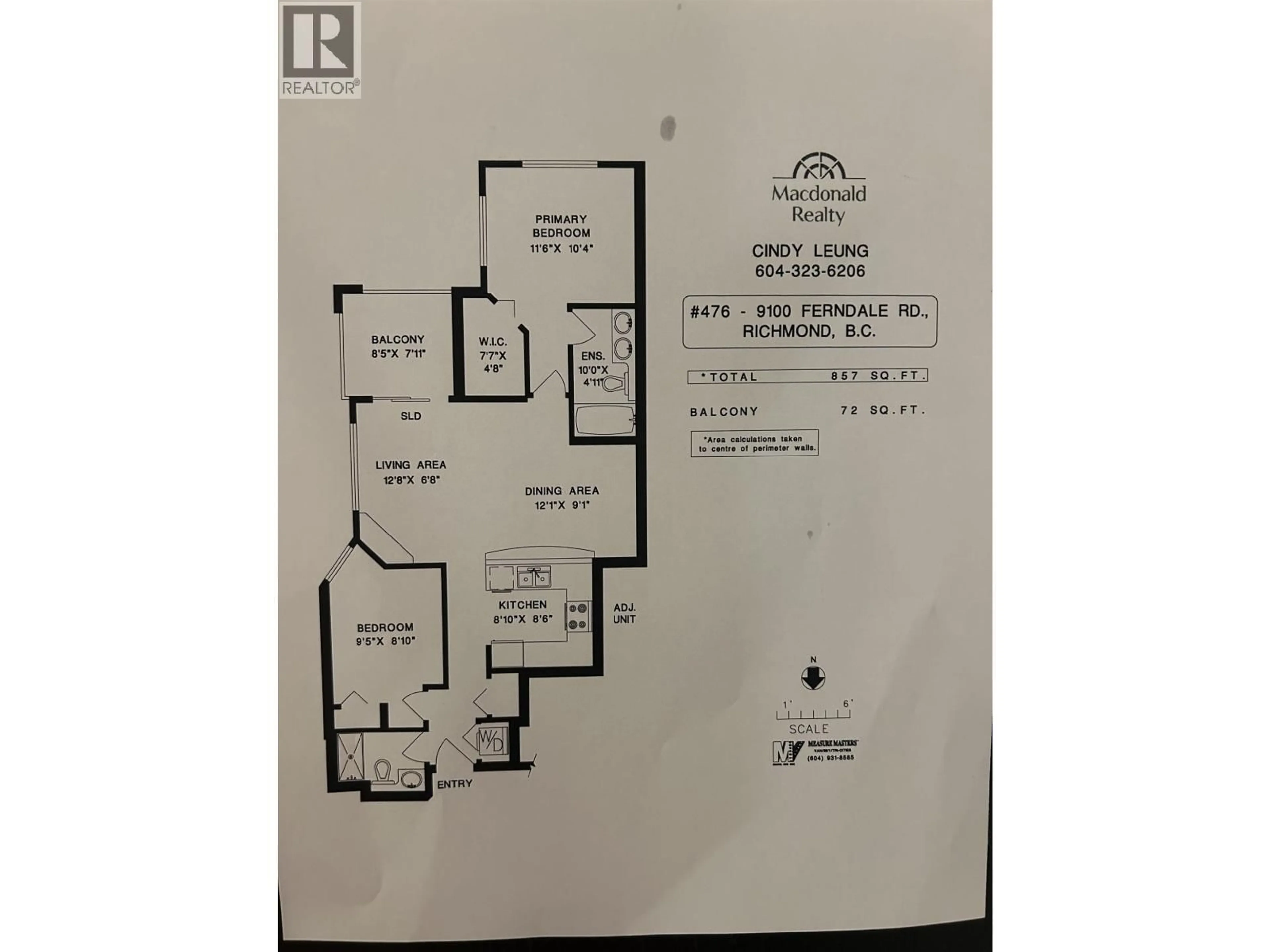 Floor plan for 476 - 9100 FERNDALE ROAD, Richmond British Columbia V6Y4L1