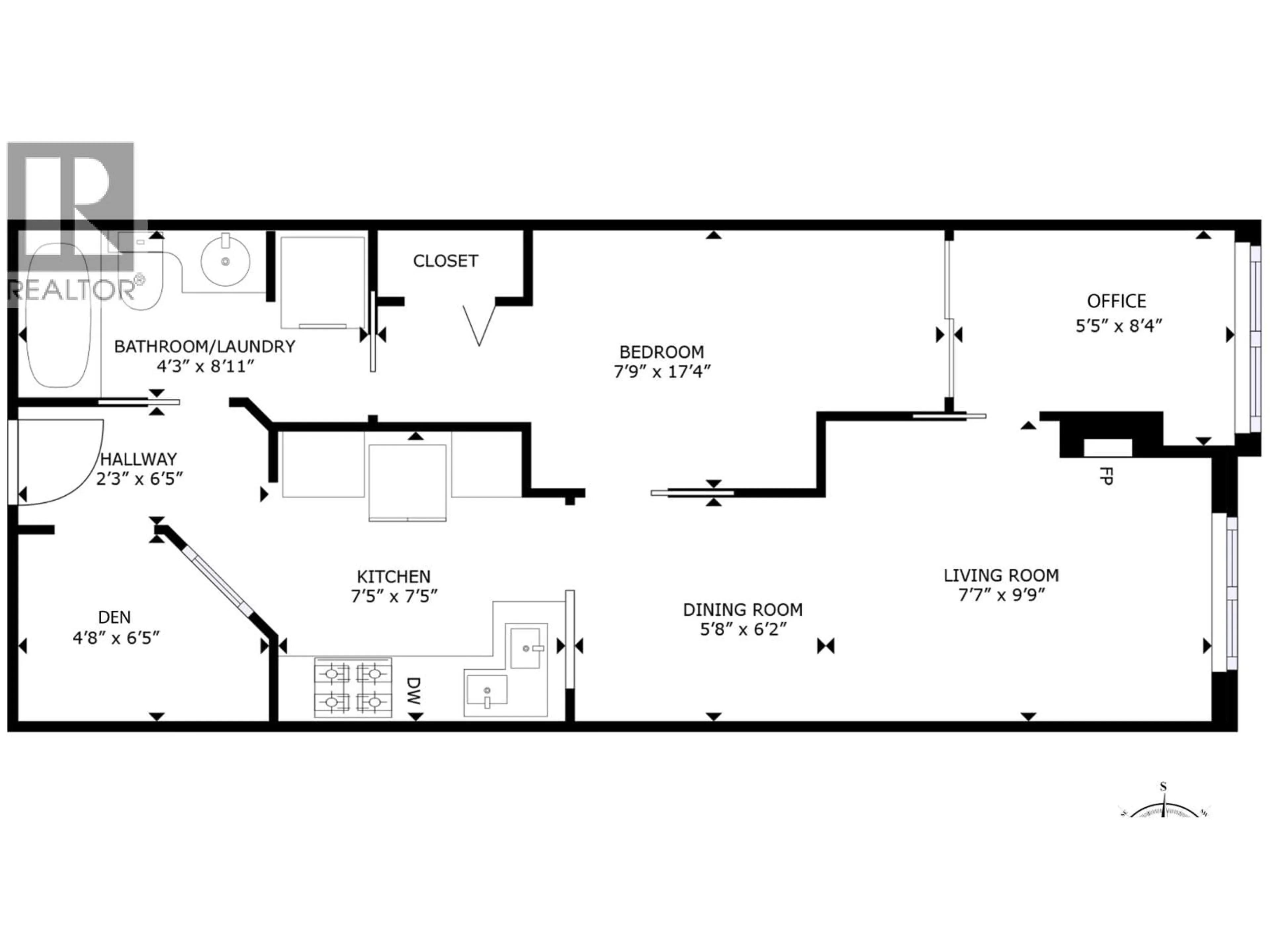 Floor plan for 312 - 1503 WEST 65TH AVENUE, Vancouver British Columbia V6P6Y8