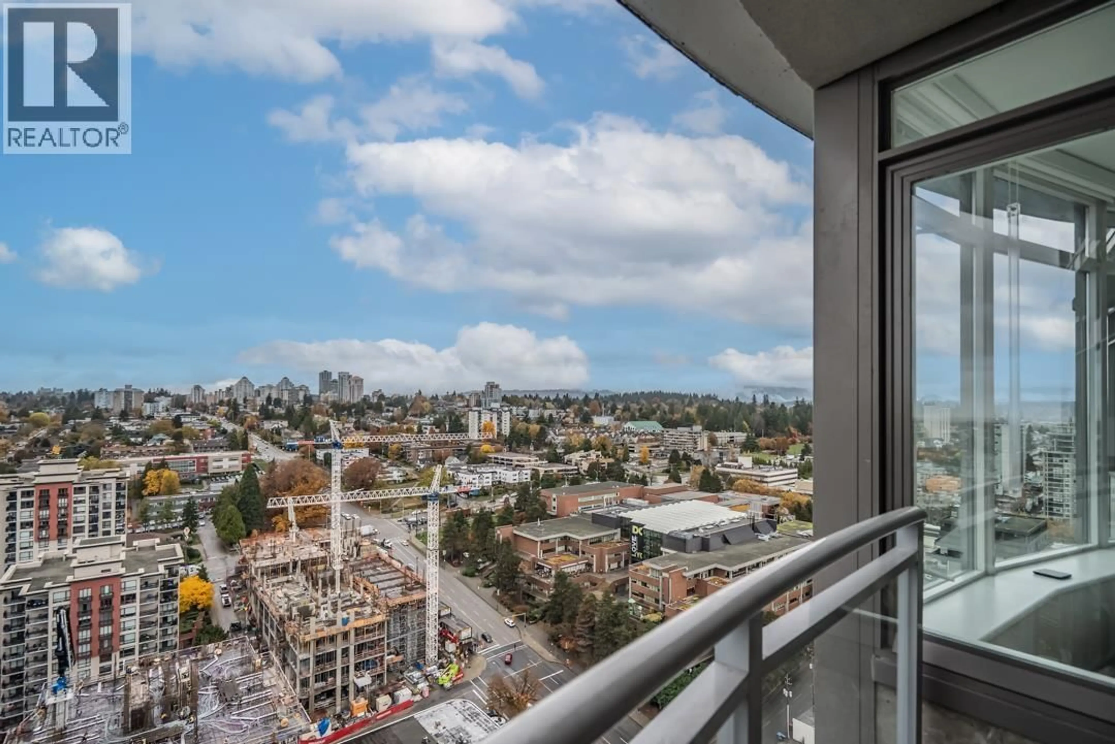 Balcony in the apartment, city buildings view from balcony for 3907 - 888 CARNARVON STREET, New Westminster British Columbia V3M0C6