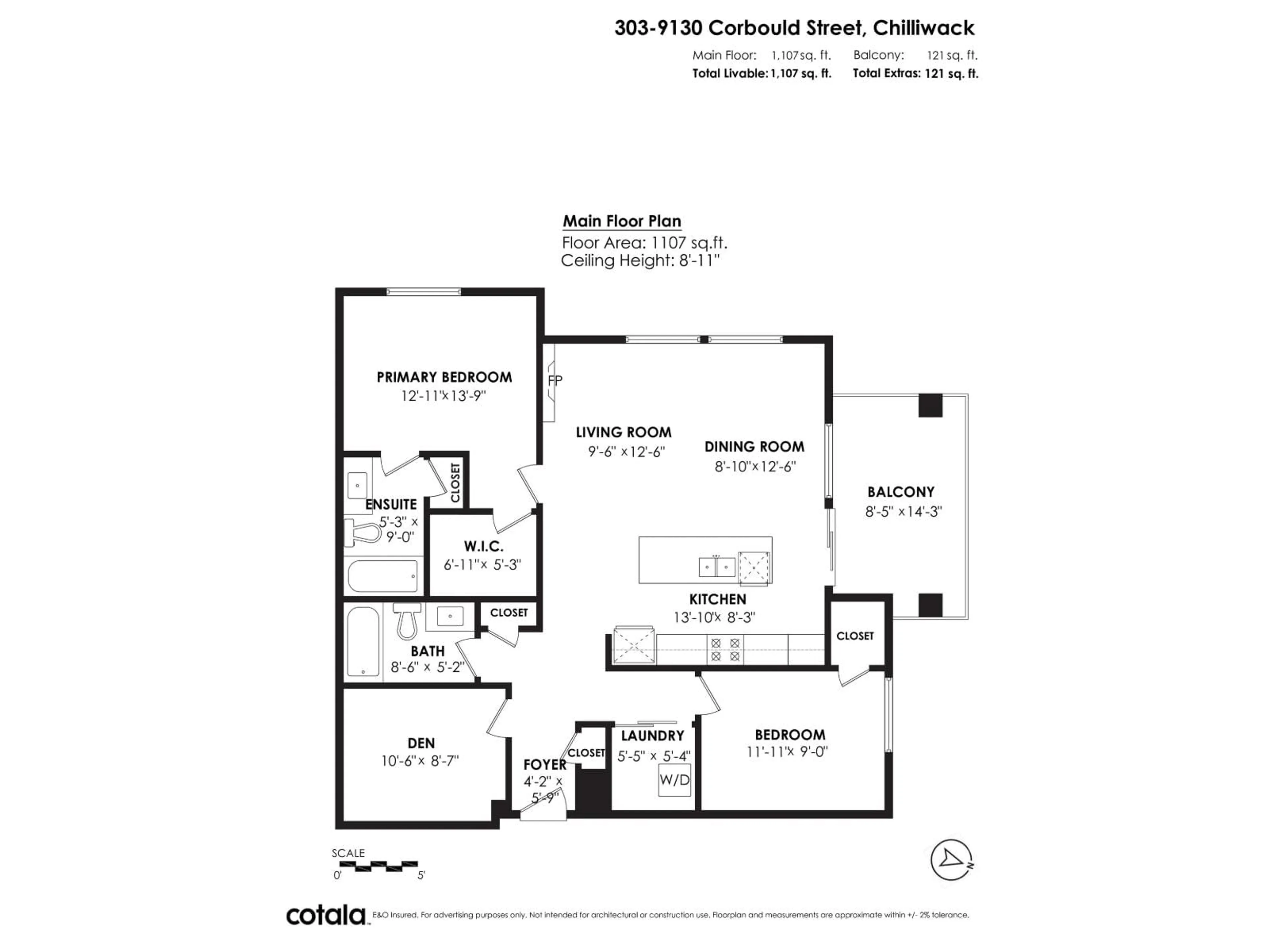 Floor plan for 303 - 9130 CORBOULD STREET, Chilliwack British Columbia V2P4A5