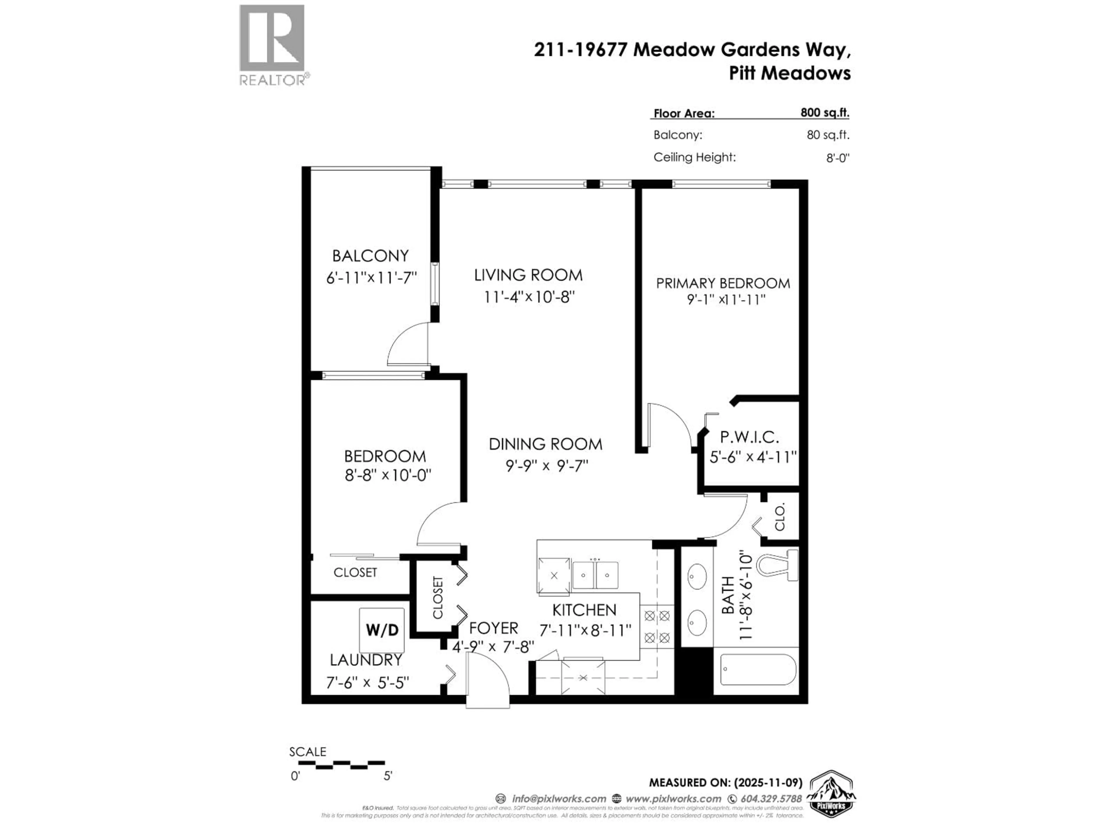 Floor plan for 211 - 19677 MEADOW GARDENS WAY, Pitt Meadows British Columbia V3Y0A2