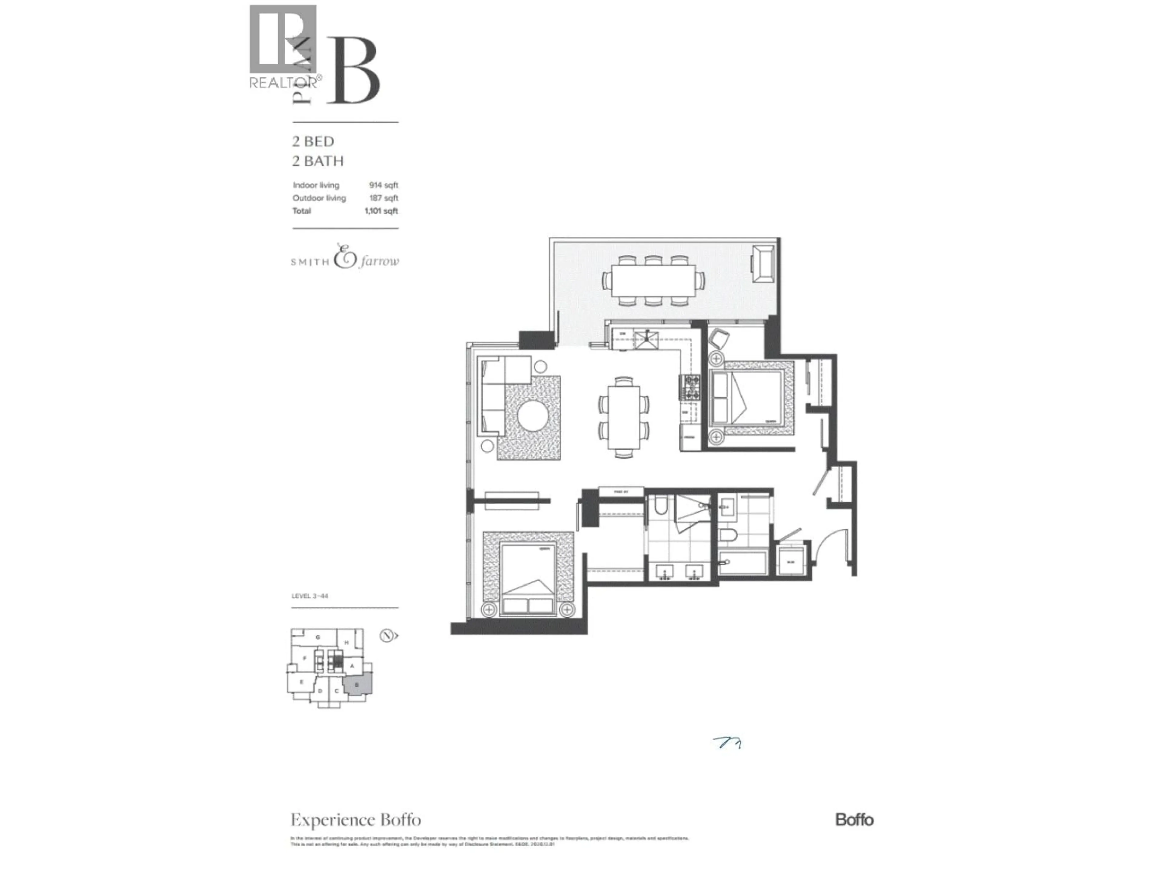 Floor plan for 3302 - 720 FARROW STREET, Coquitlam British Columbia V3J0P3