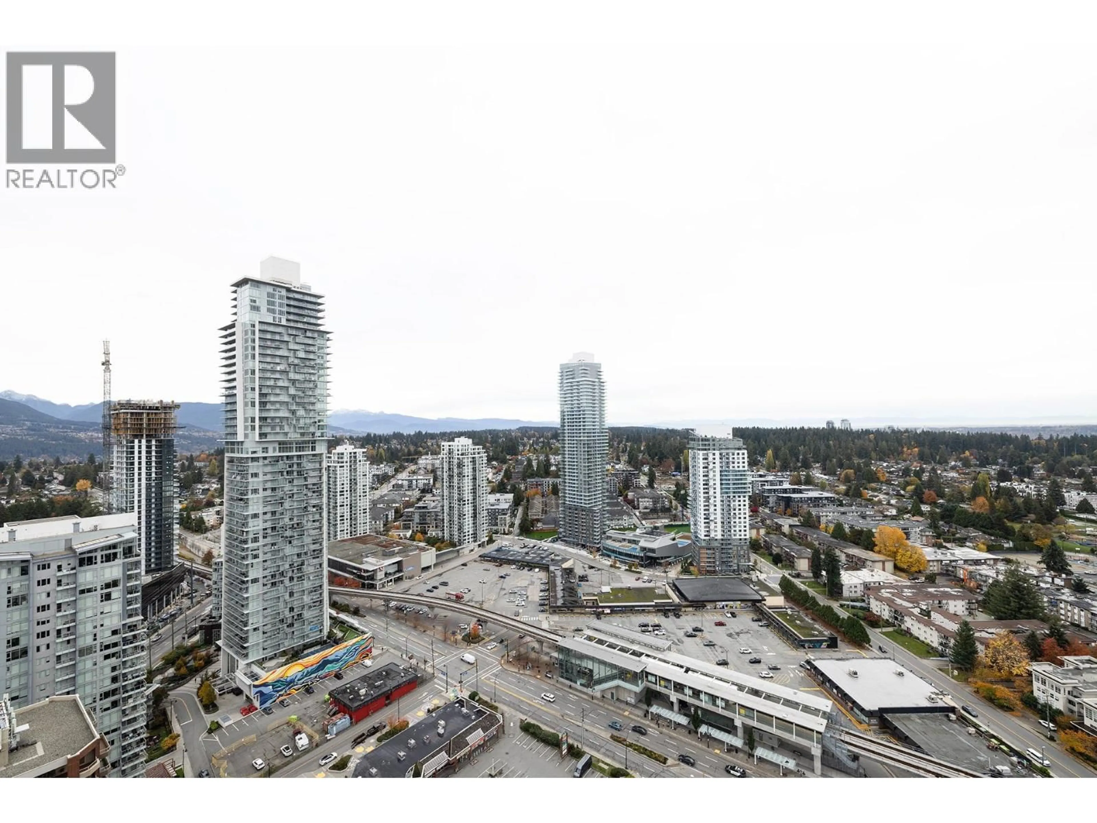 A pic from outside/outdoor area/front of a property/back of a property/a pic from drone, city buildings view from balcony for 3302 - 720 FARROW STREET, Coquitlam British Columbia V3J0P3
