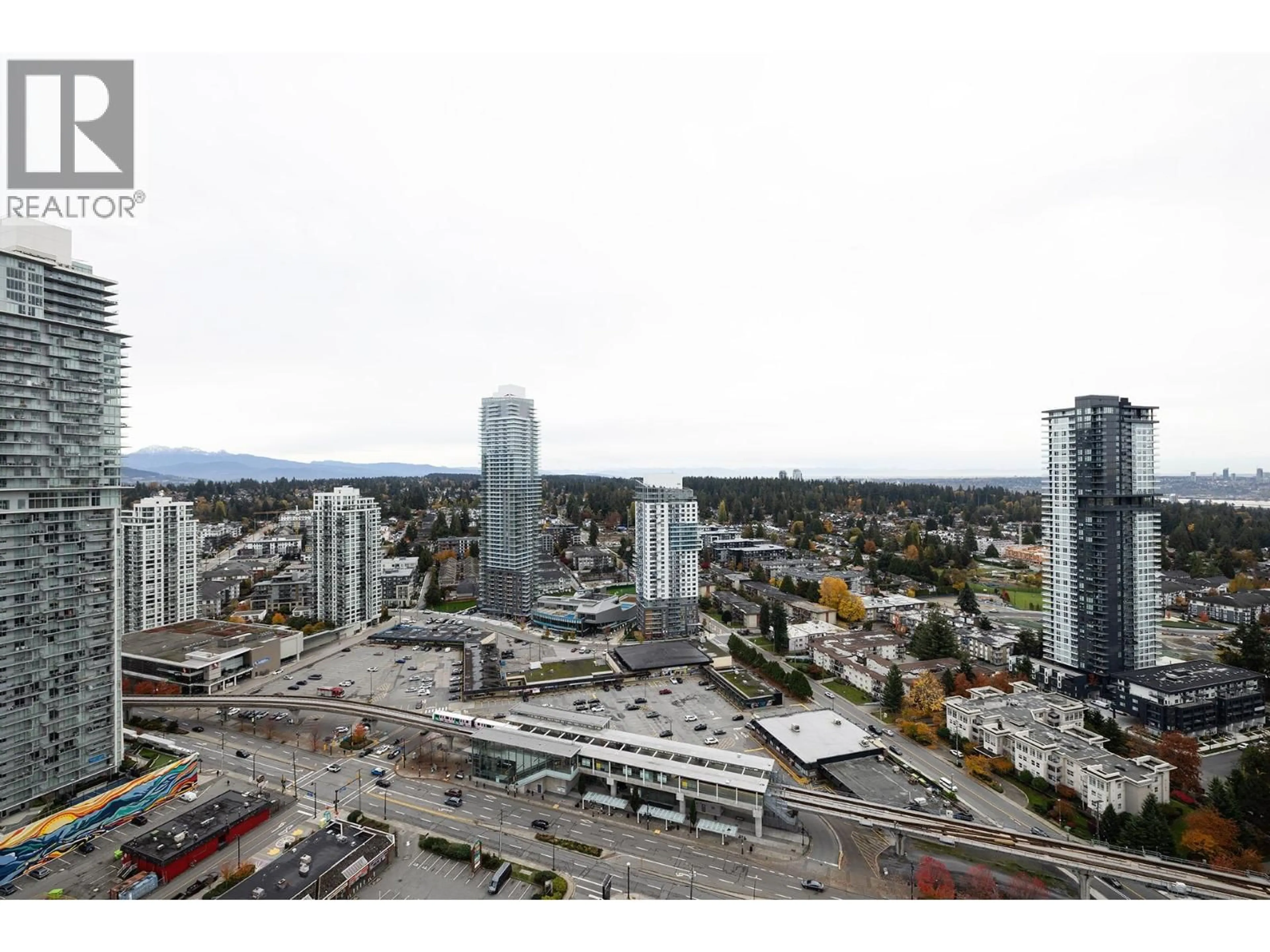 A pic from outside/outdoor area/front of a property/back of a property/a pic from drone, city buildings view from balcony for 3302 - 720 FARROW STREET, Coquitlam British Columbia V3J0P3