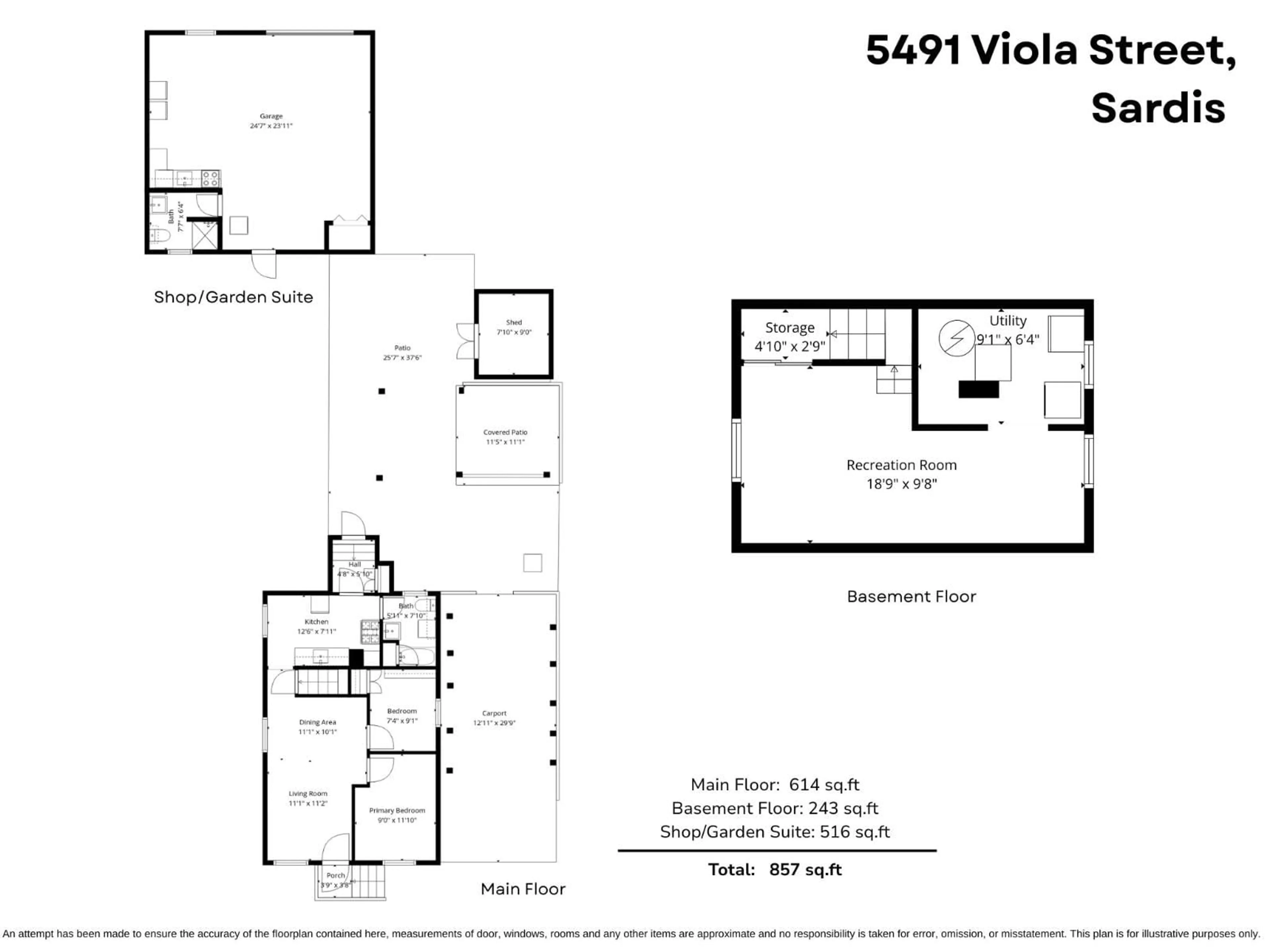 Floor plan for 5491 VIOLA STREET, Chilliwack British Columbia V2R3M6