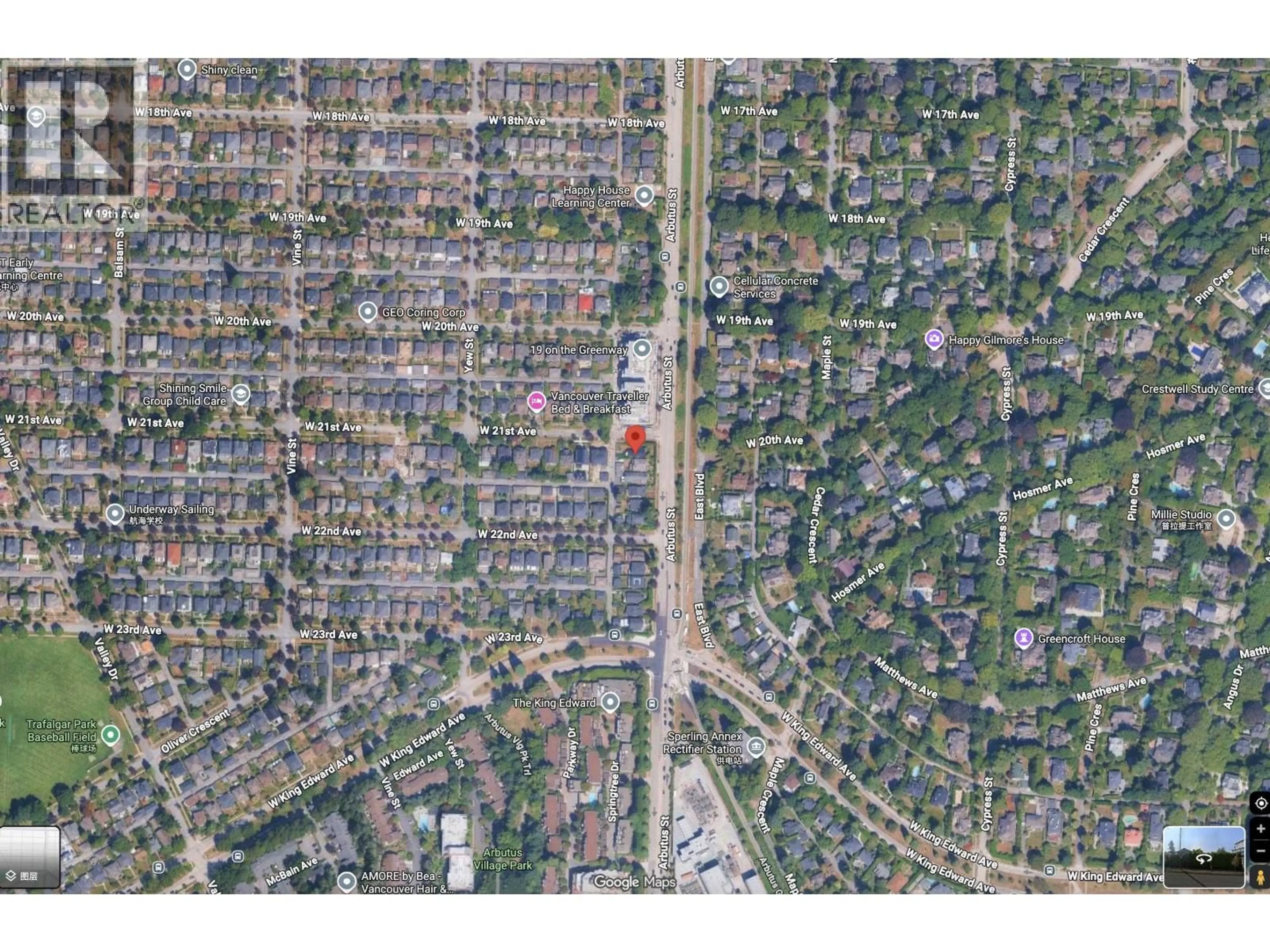 Picture of a map for 3707 ARBUTUS STREET, Vancouver British Columbia V6J3Z8