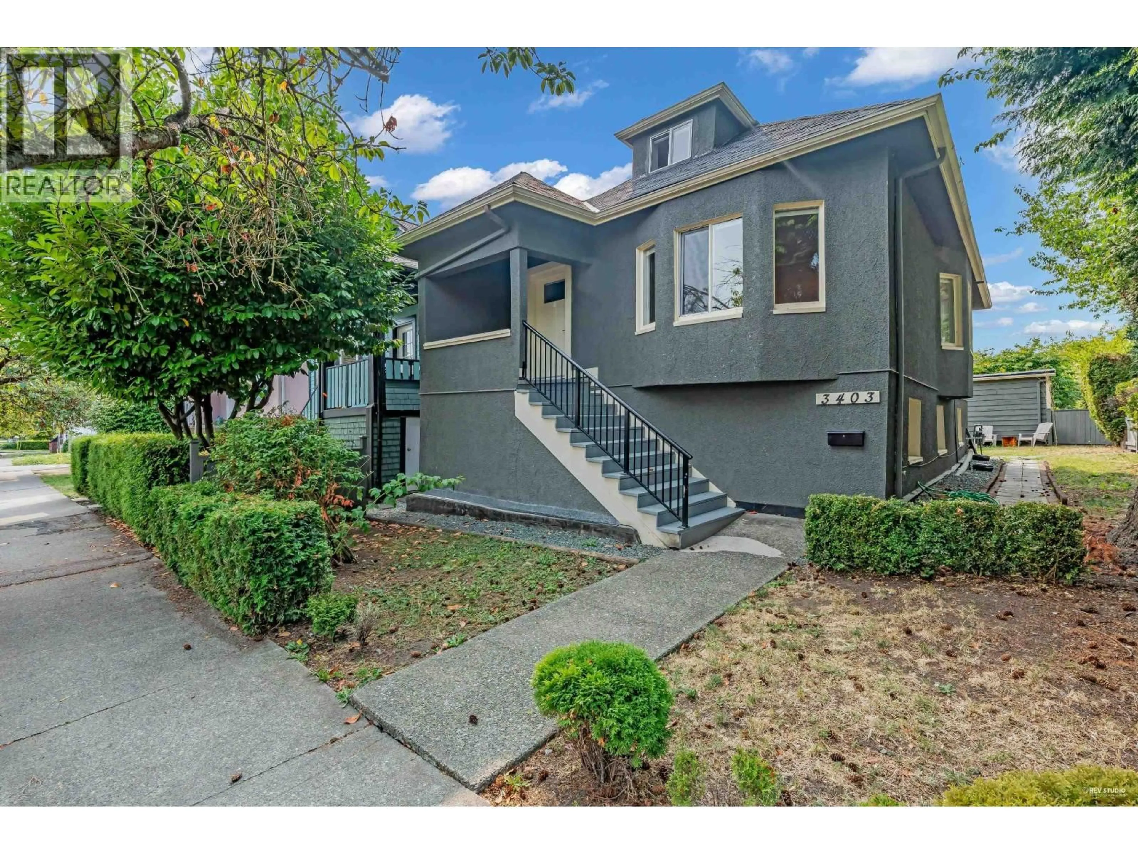 Home with vinyl exterior material, street for 3403 CAROLINA STREET, Vancouver British Columbia V5V4B3