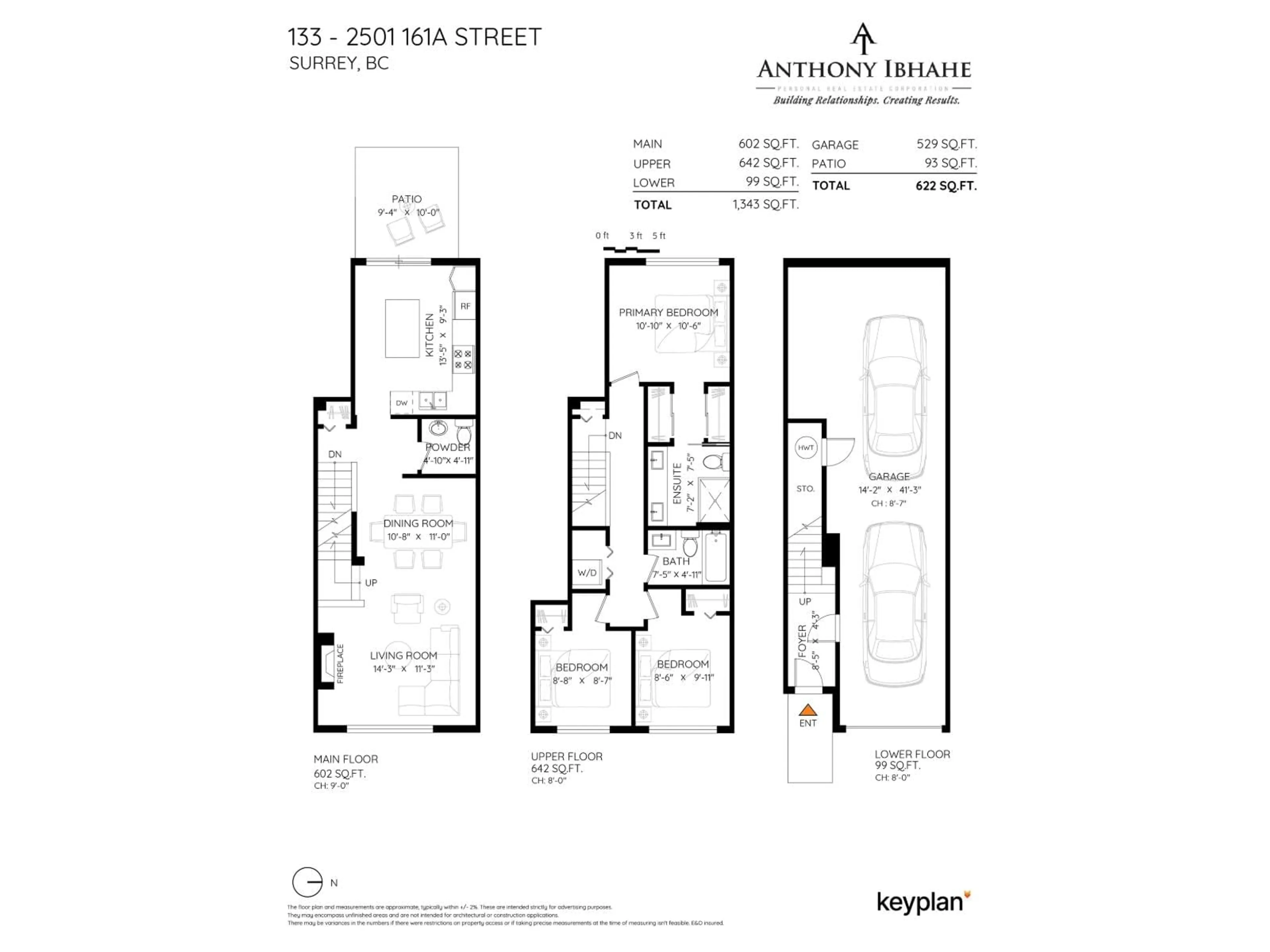 Floor plan for 133 - 2501 161A STREET, Surrey British Columbia V3Z7Y6