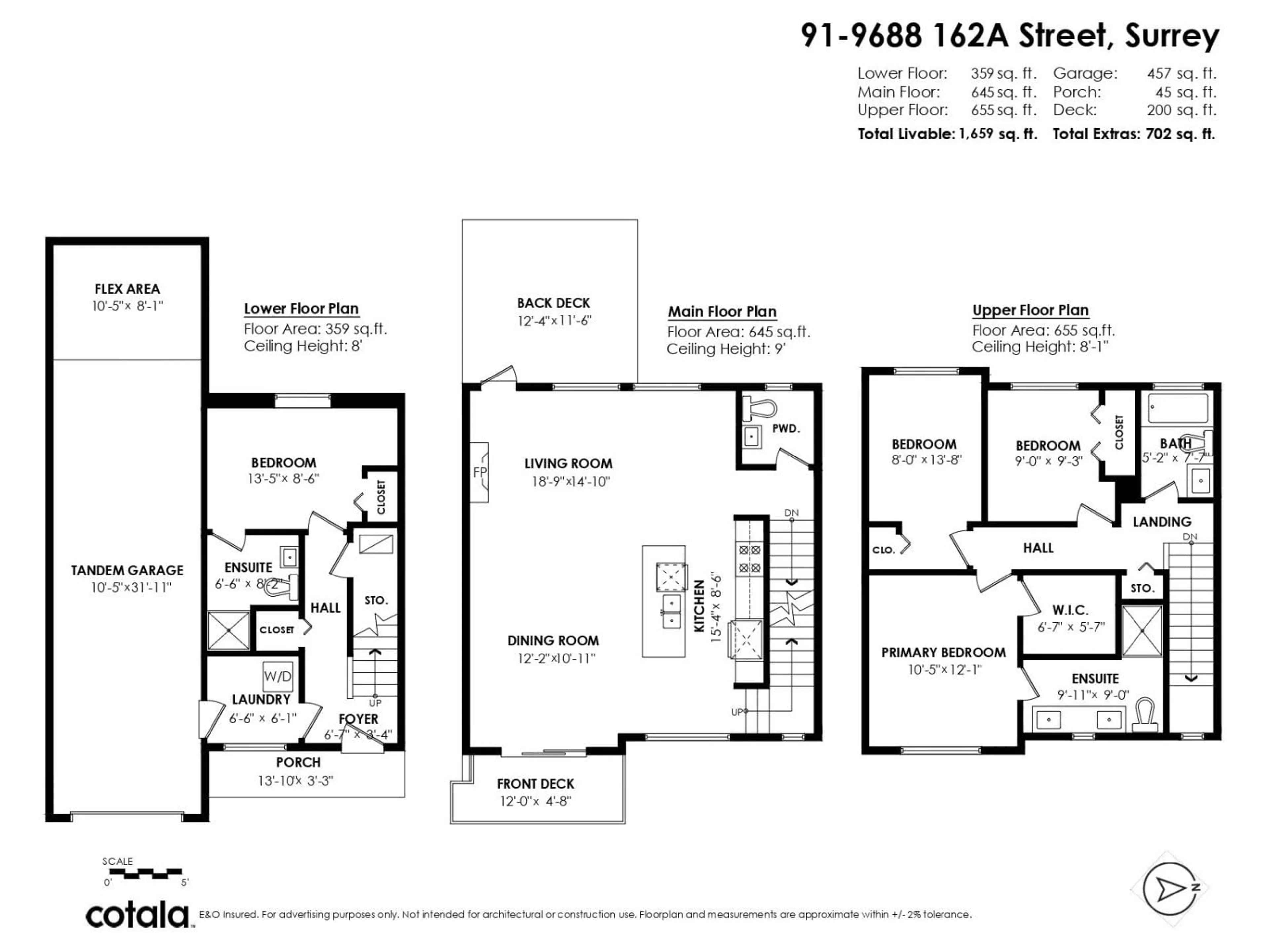 Floor plan for 91 - 9688 162A, Surrey British Columbia V4N6V3
