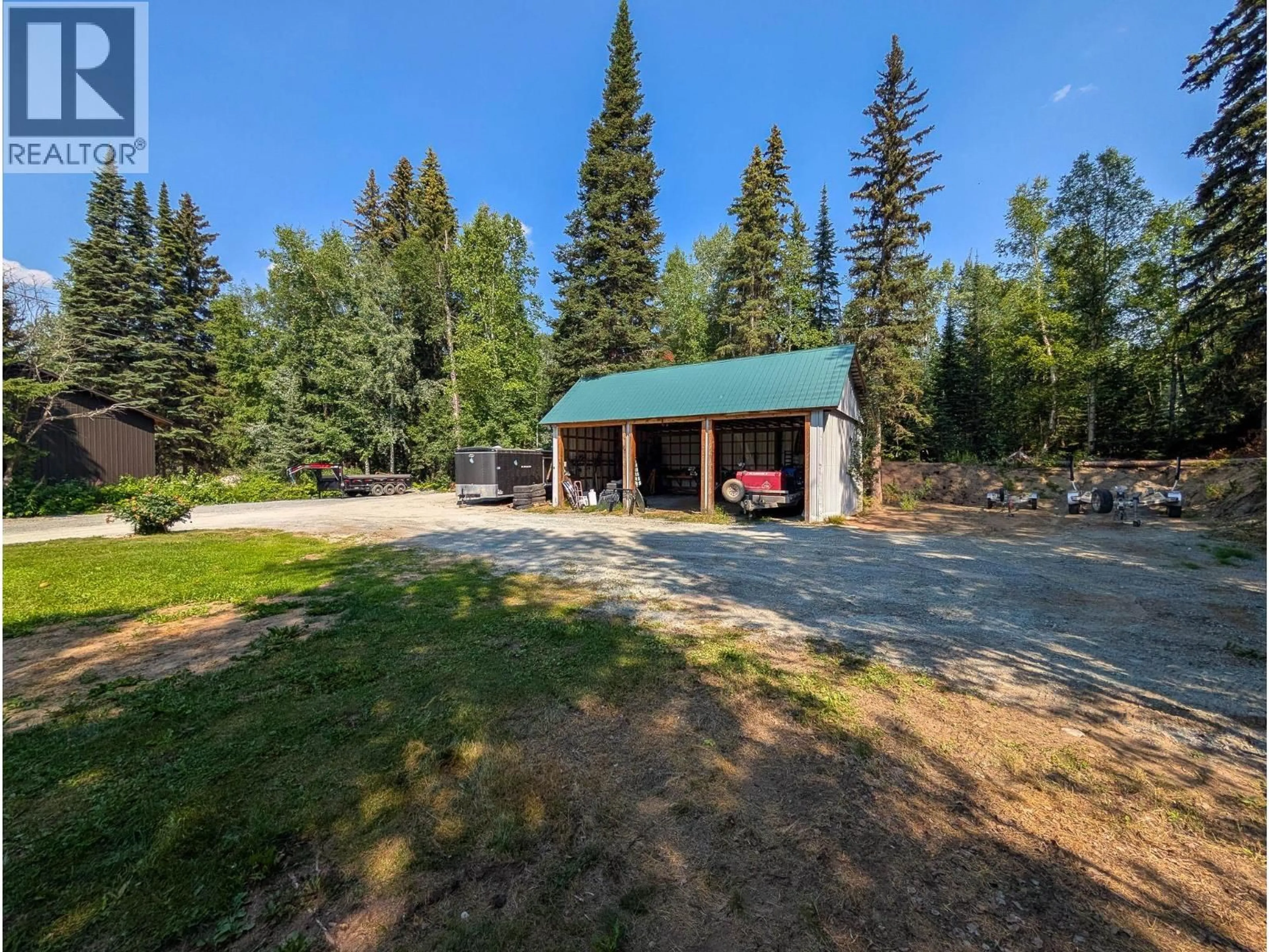 A pic from outside/outdoor area/front of a property/back of a property/a pic from drone, forest/trees view for 13010 LAKESIDE DRIVE, Prince George British Columbia V2K5M7