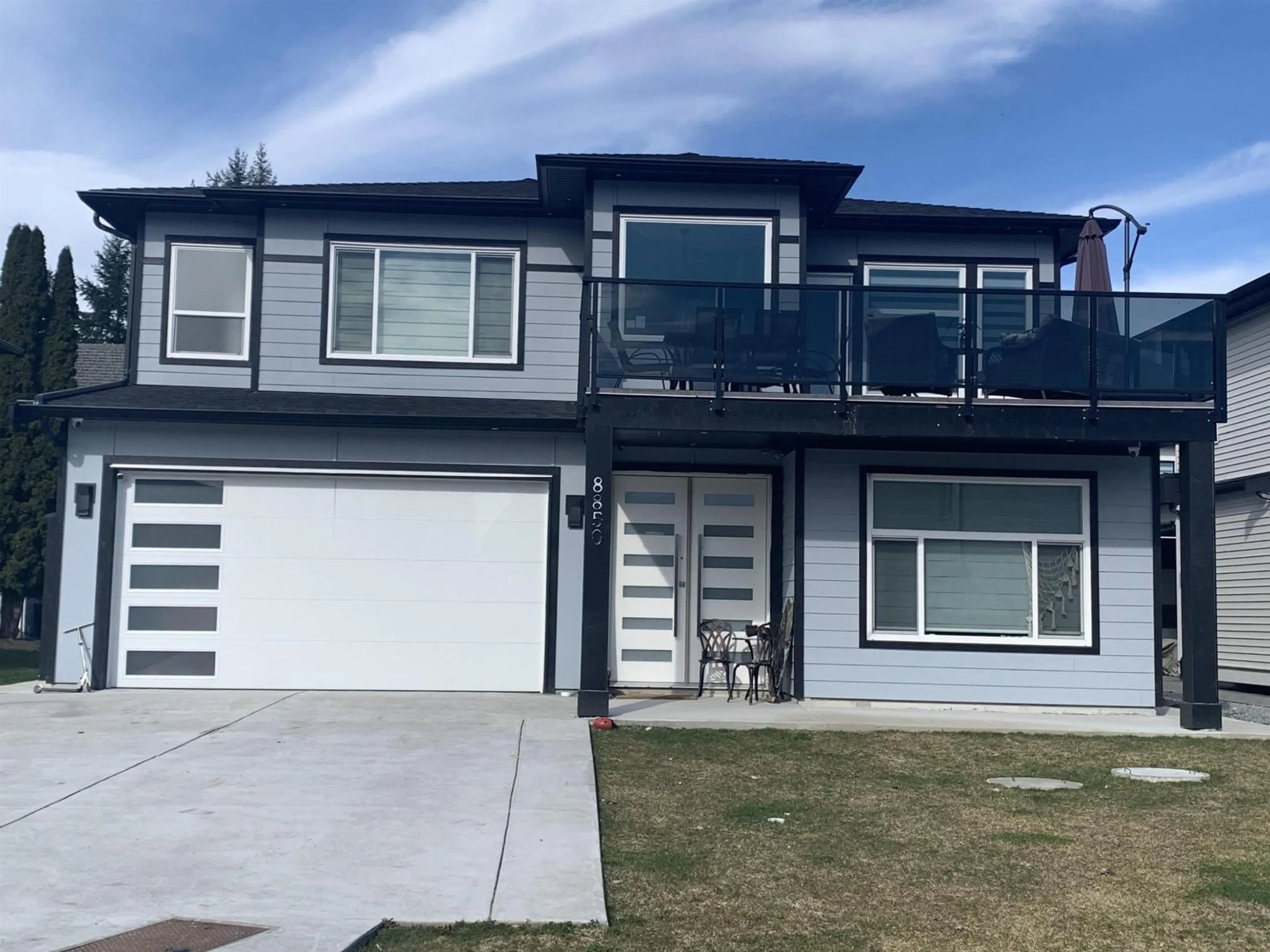 Home with vinyl exterior material, street for 8850 ADACHI TERRACE, Mission British Columbia V4S1A4