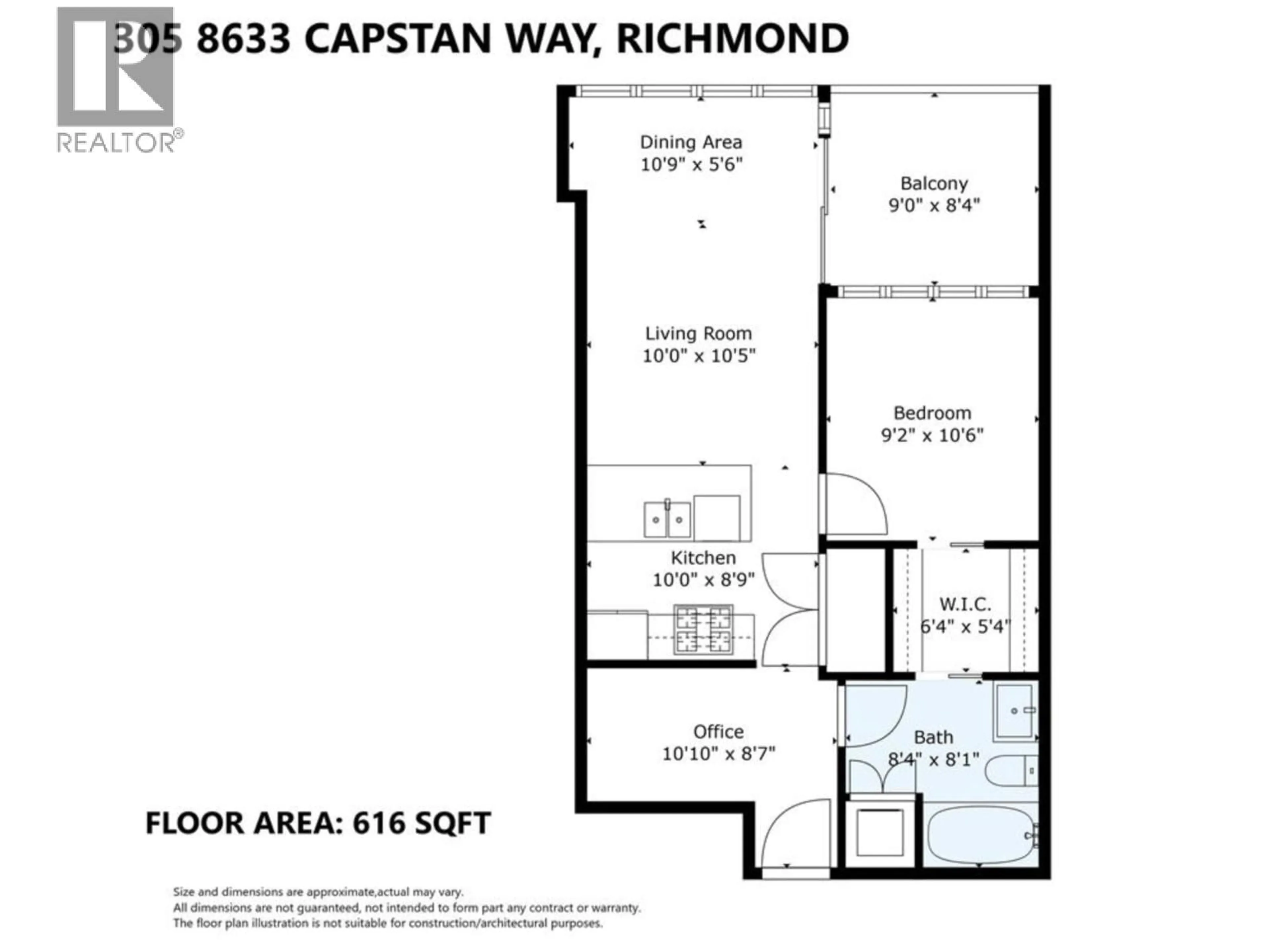 Floor plan for 305 - 8633 CAPSTAN WAY, Richmond British Columbia V6X0N5