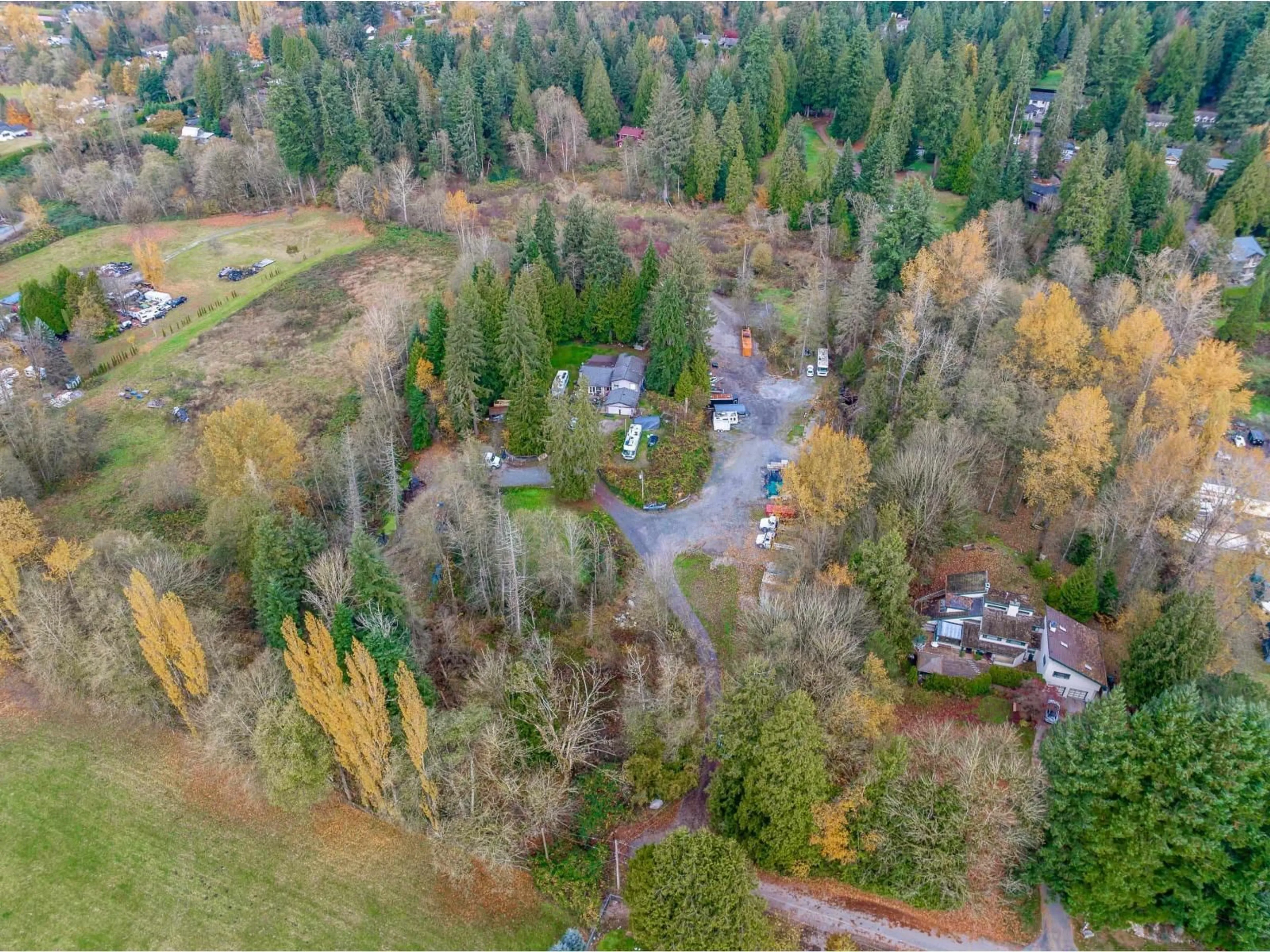 A pic from outside/outdoor area/front of a property/back of a property/a pic from drone, forest/trees view for 18963 84, Surrey British Columbia V4N6B3