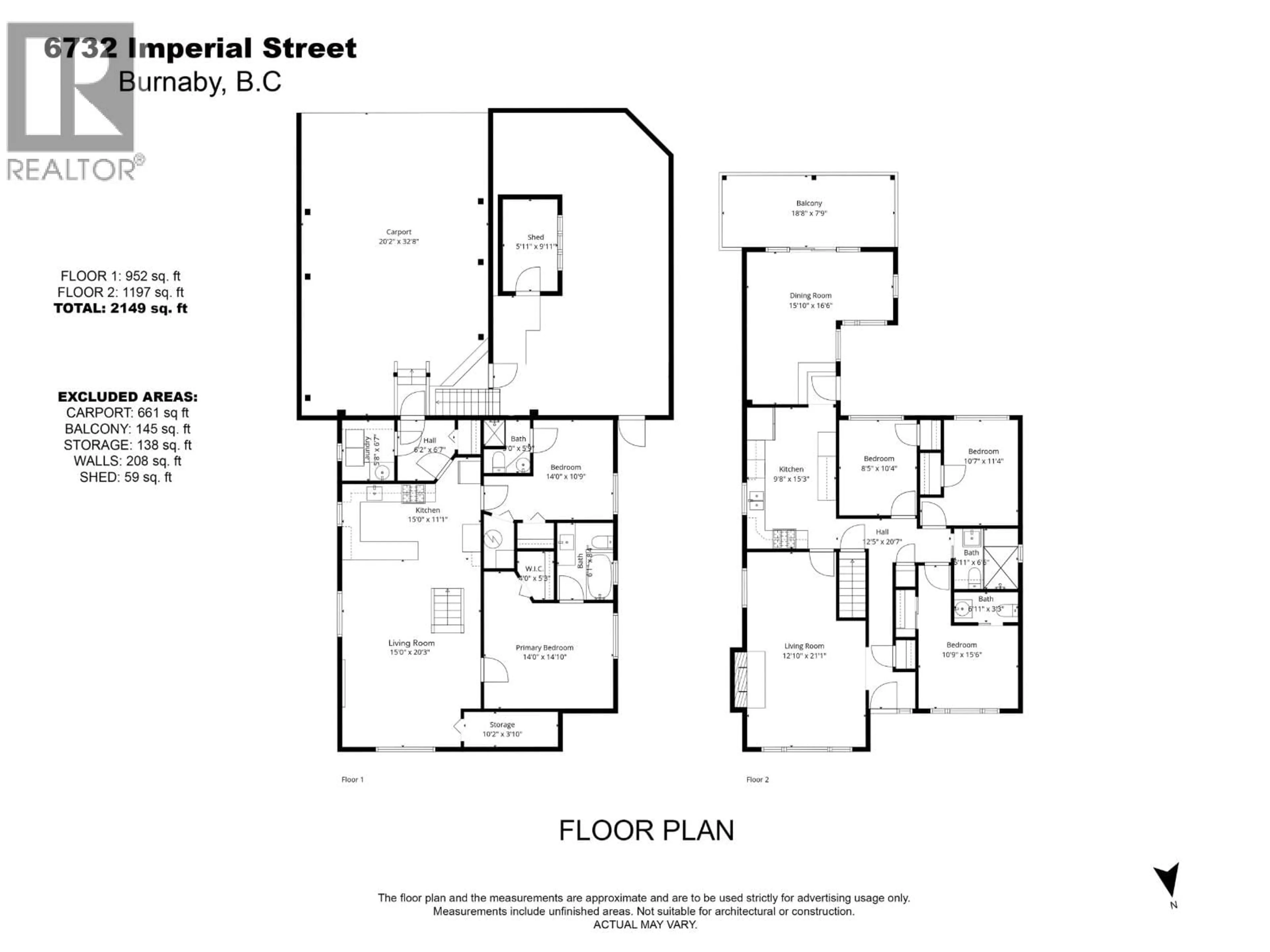 Floor plan for 6732 IMPERIAL STREET, Burnaby British Columbia V5E1N2