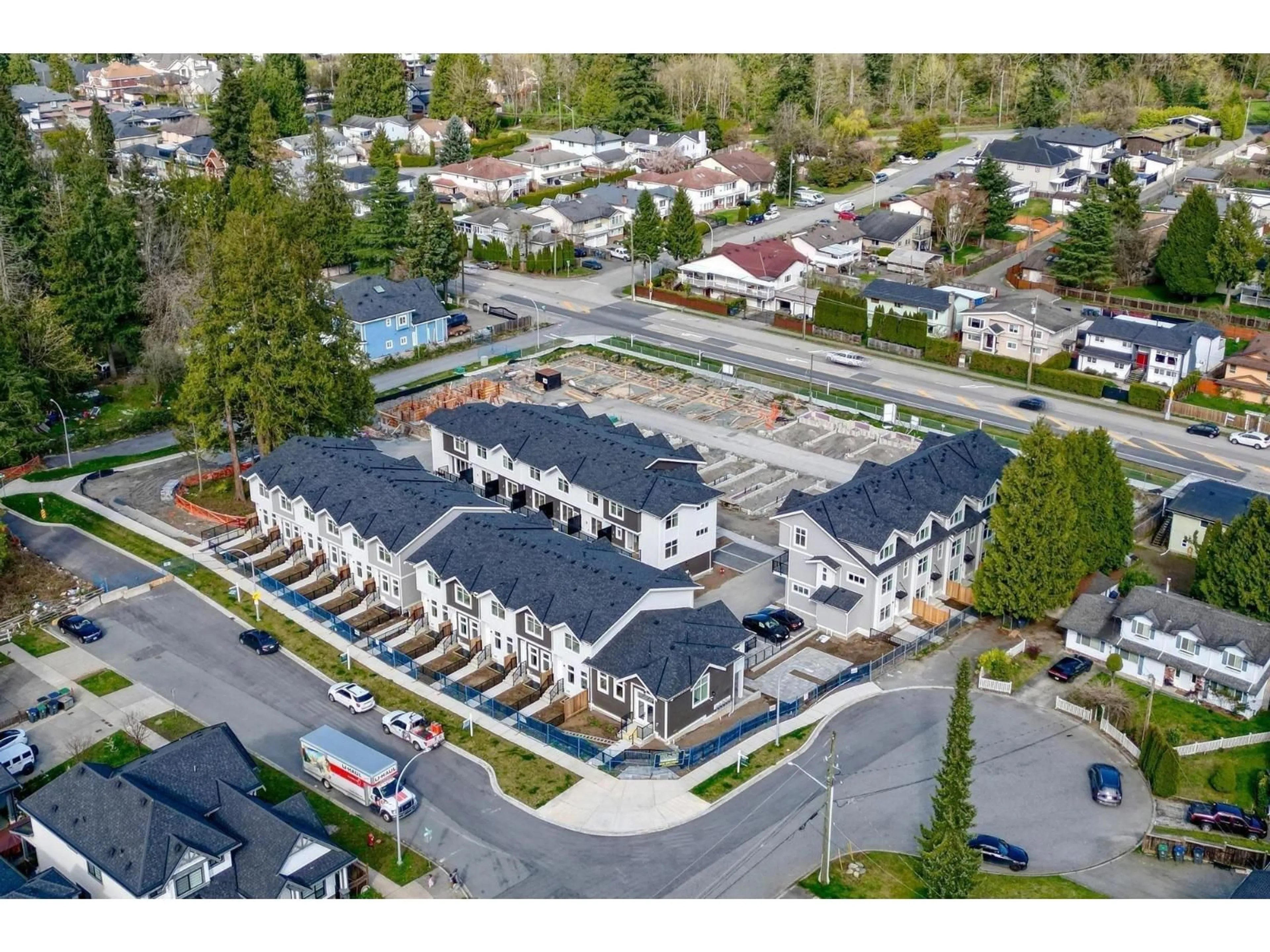 A pic from outside/outdoor area/front of a property/back of a property/a pic from drone, street for 13 - 12770 105 AVENUE, Surrey British Columbia V3V0H2