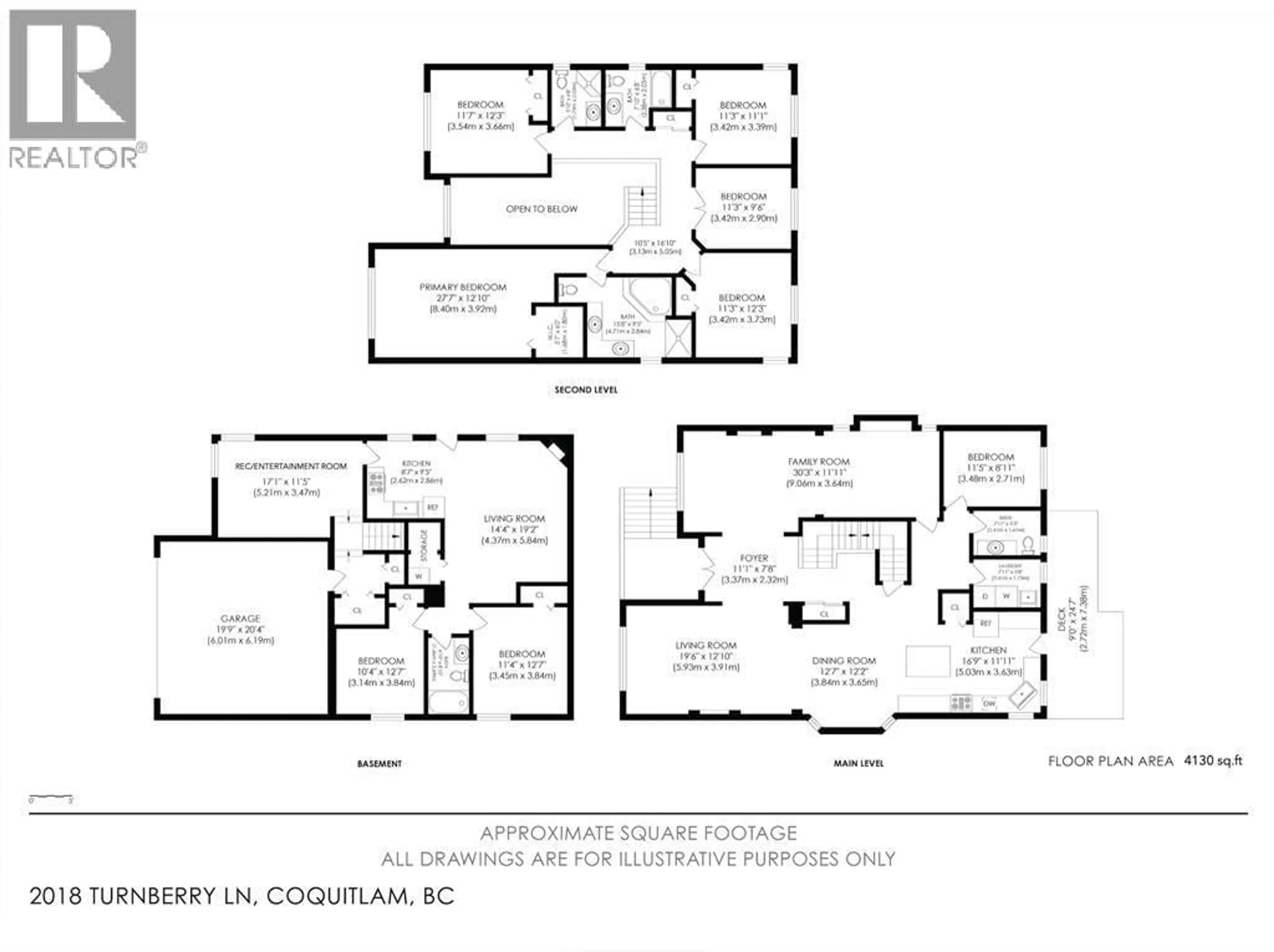 Floor plan for 2018 TURNBERRY LANE, Coquitlam British Columbia V3E3N5