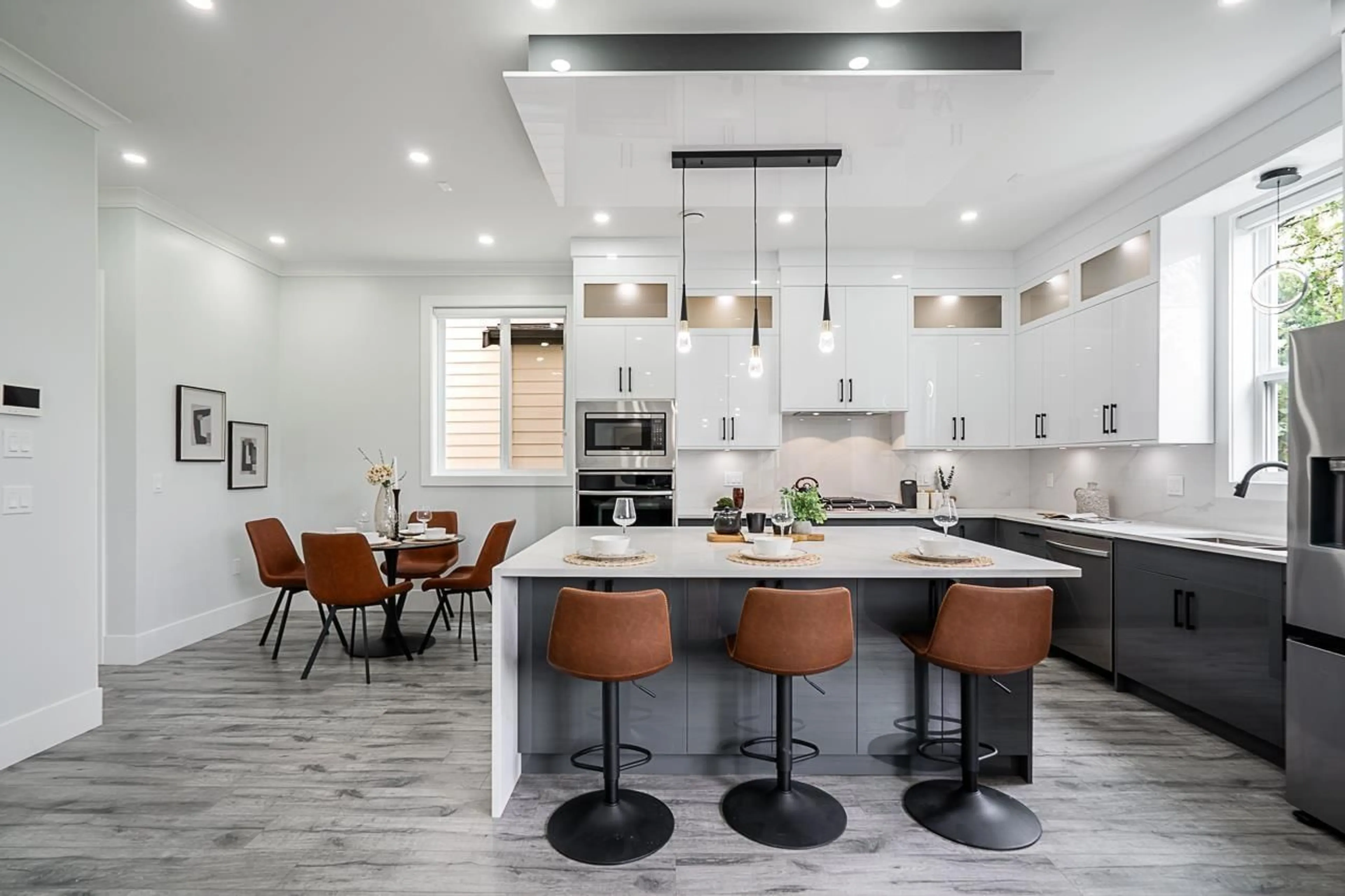 Contemporary kitchen, ceramic/tile floor for 7518 205A STREET, Langley British Columbia V2Y1V5