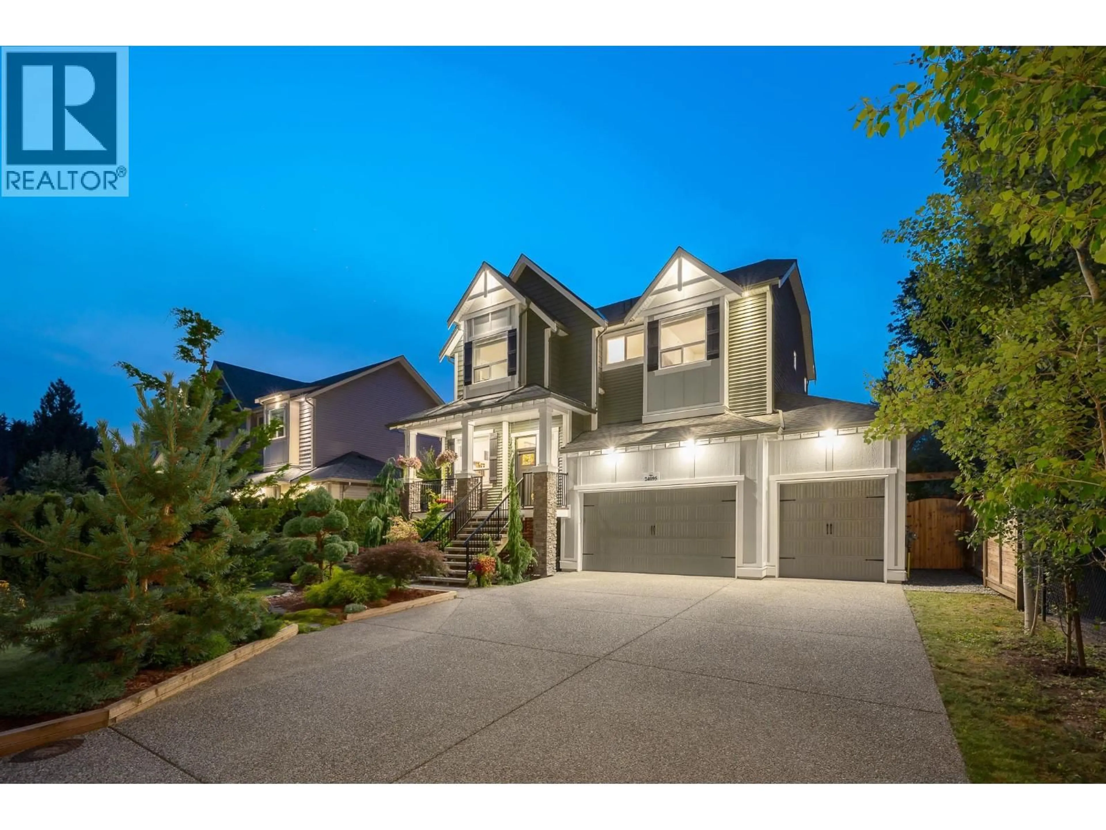 Home with vinyl exterior material, street for 24095 FERN CRESCENT, Maple Ridge British Columbia V4R2S1