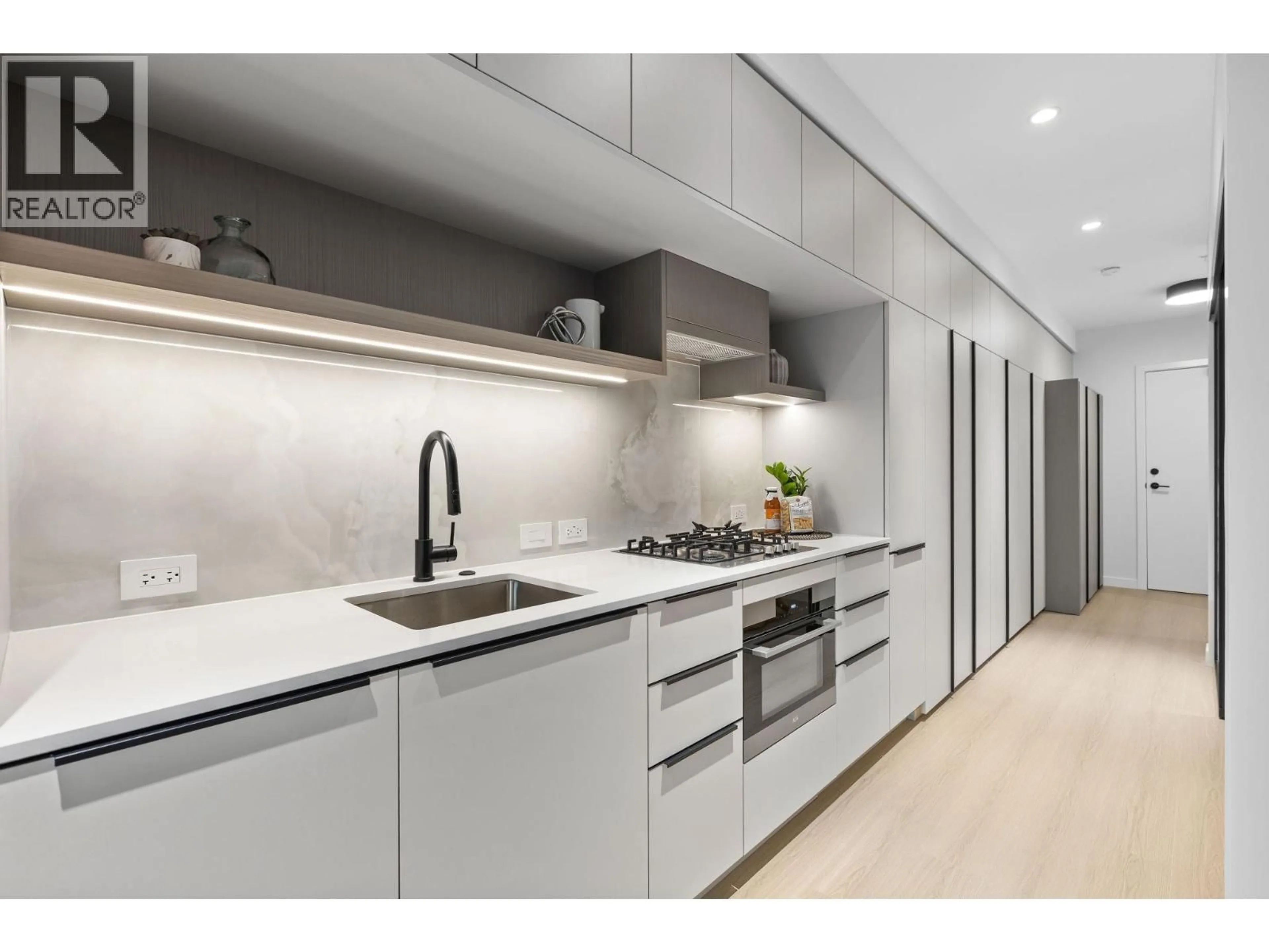 Contemporary kitchen, ceramic/tile floor for 210 - 2015 ST. JOHNS STREET, Port Moody British Columbia V3H0N5