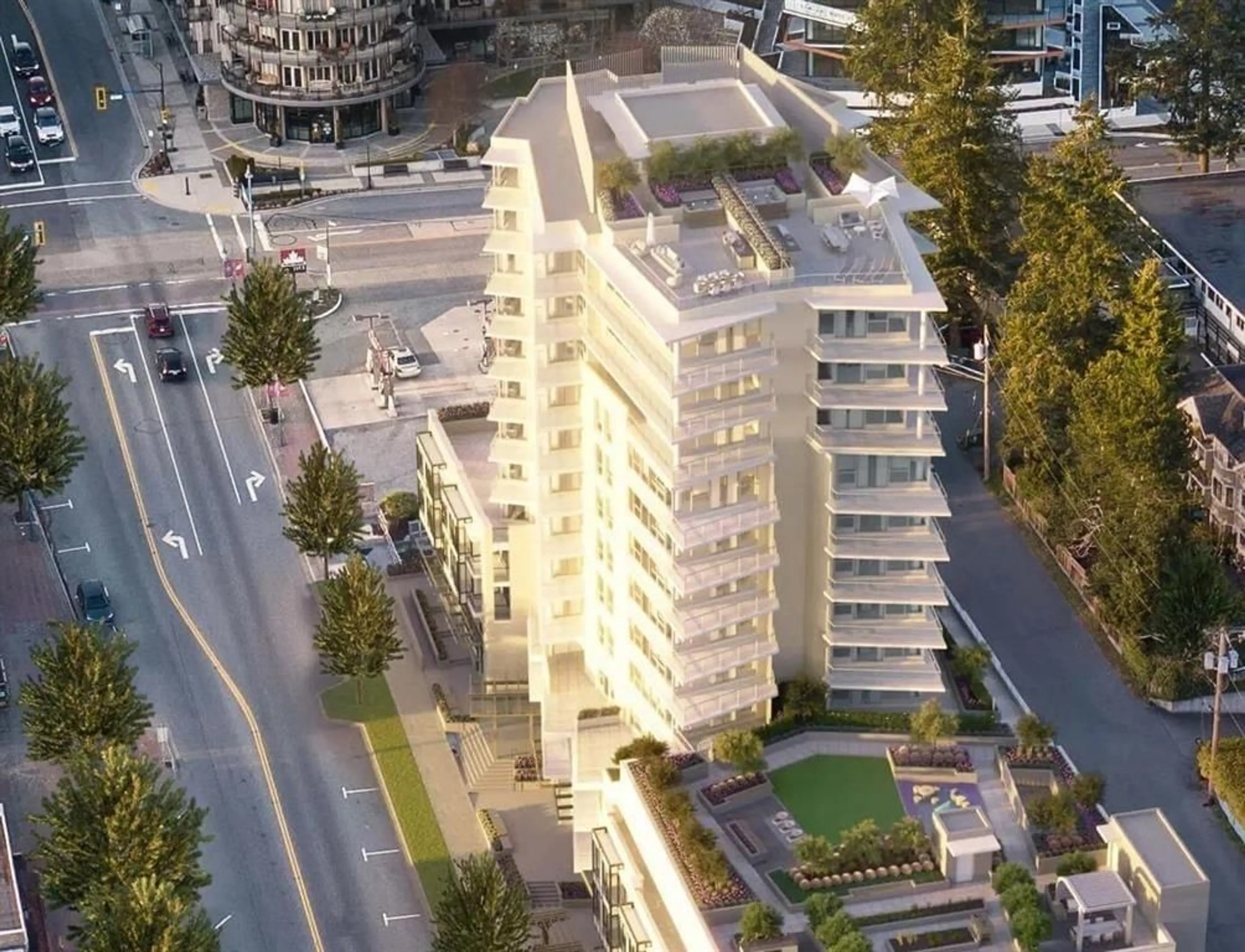 A pic from outside/outdoor area/front of a property/back of a property/a pic from drone, unknown for 601 - 1342 JOHNSTON, Surrey British Columbia V4B0C7