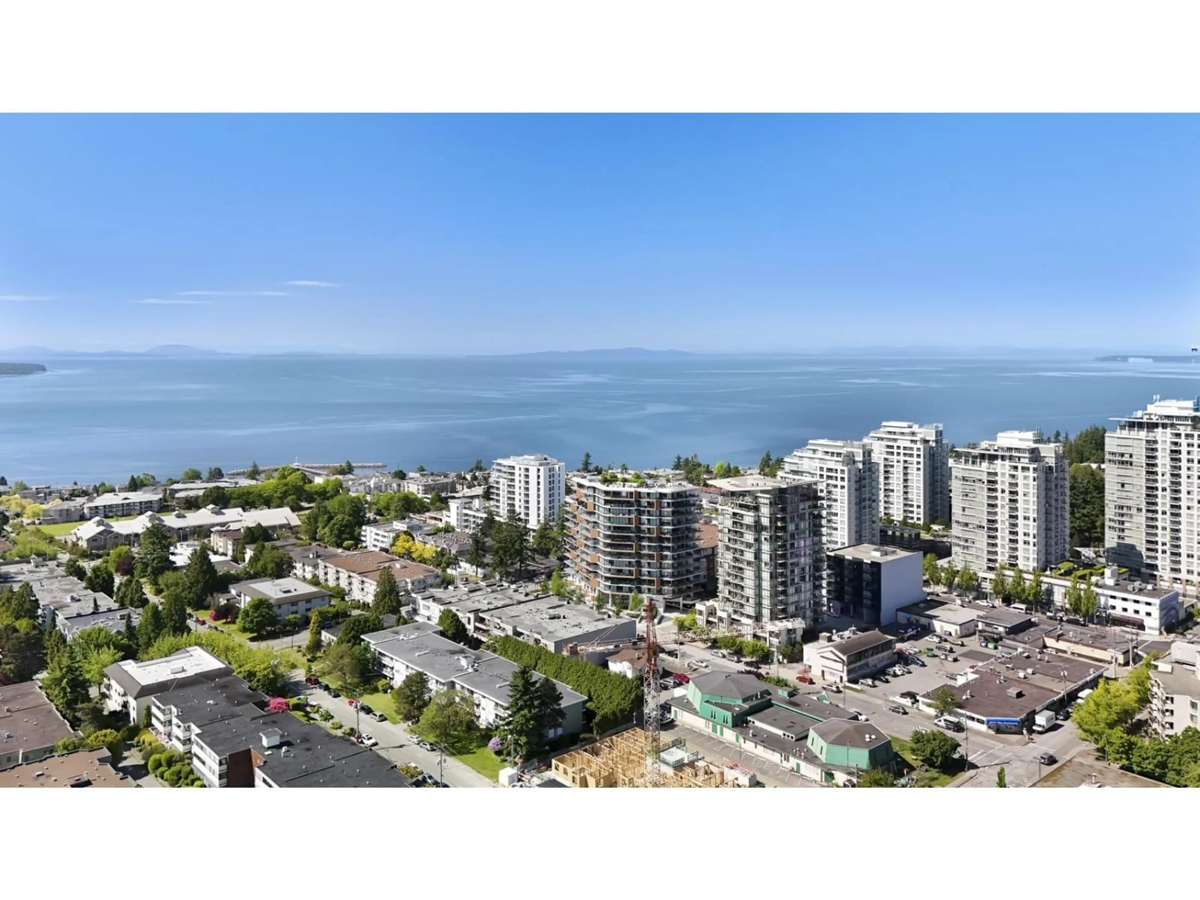 A pic from outside/outdoor area/front of a property/back of a property/a pic from drone, city buildings view from balcony for 601 - 1342 JOHNSTON, Surrey British Columbia V4B0C7