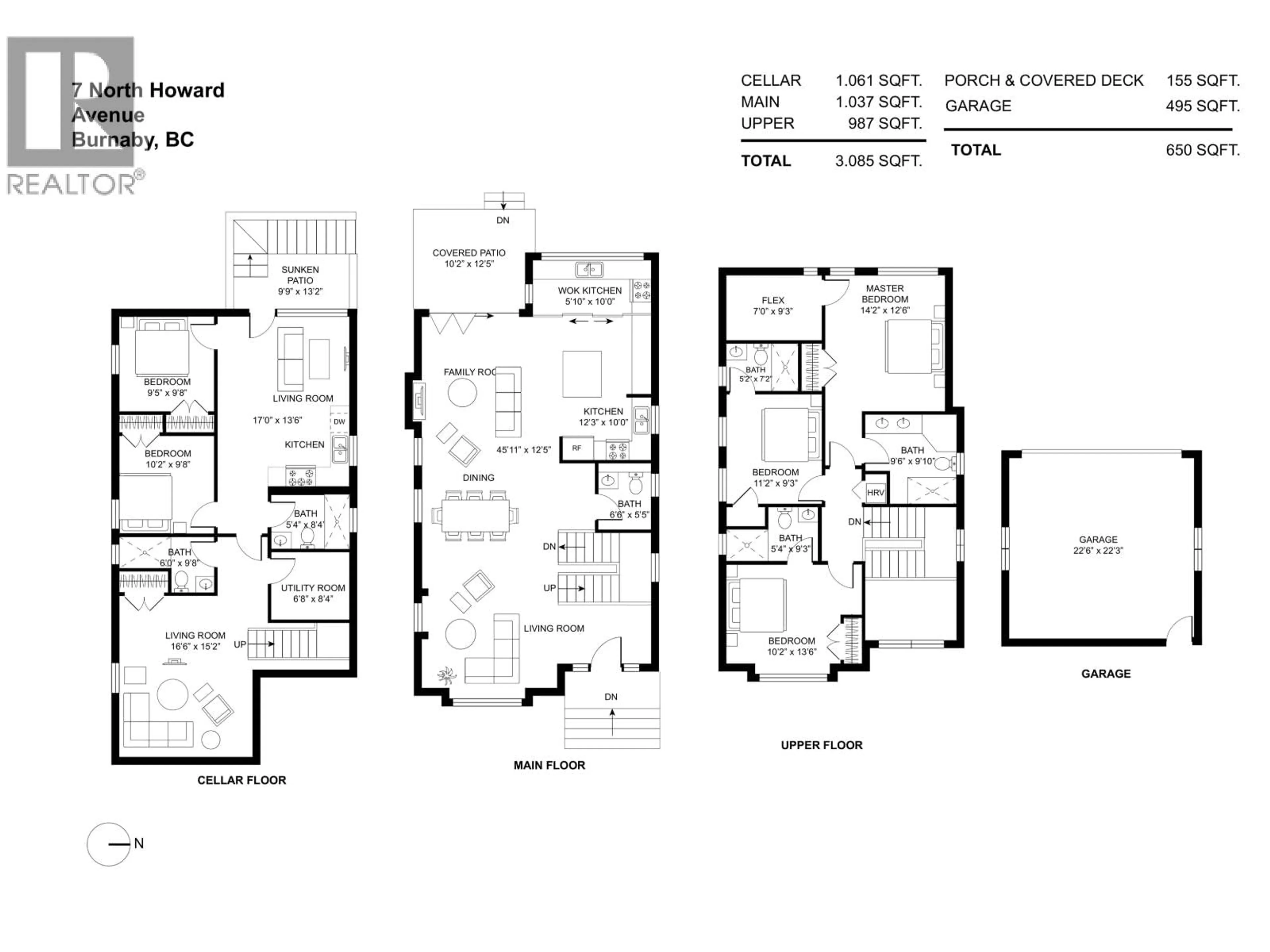 Floor plan for 7 HOWARD AVENUE, Burnaby British Columbia V5B1J6