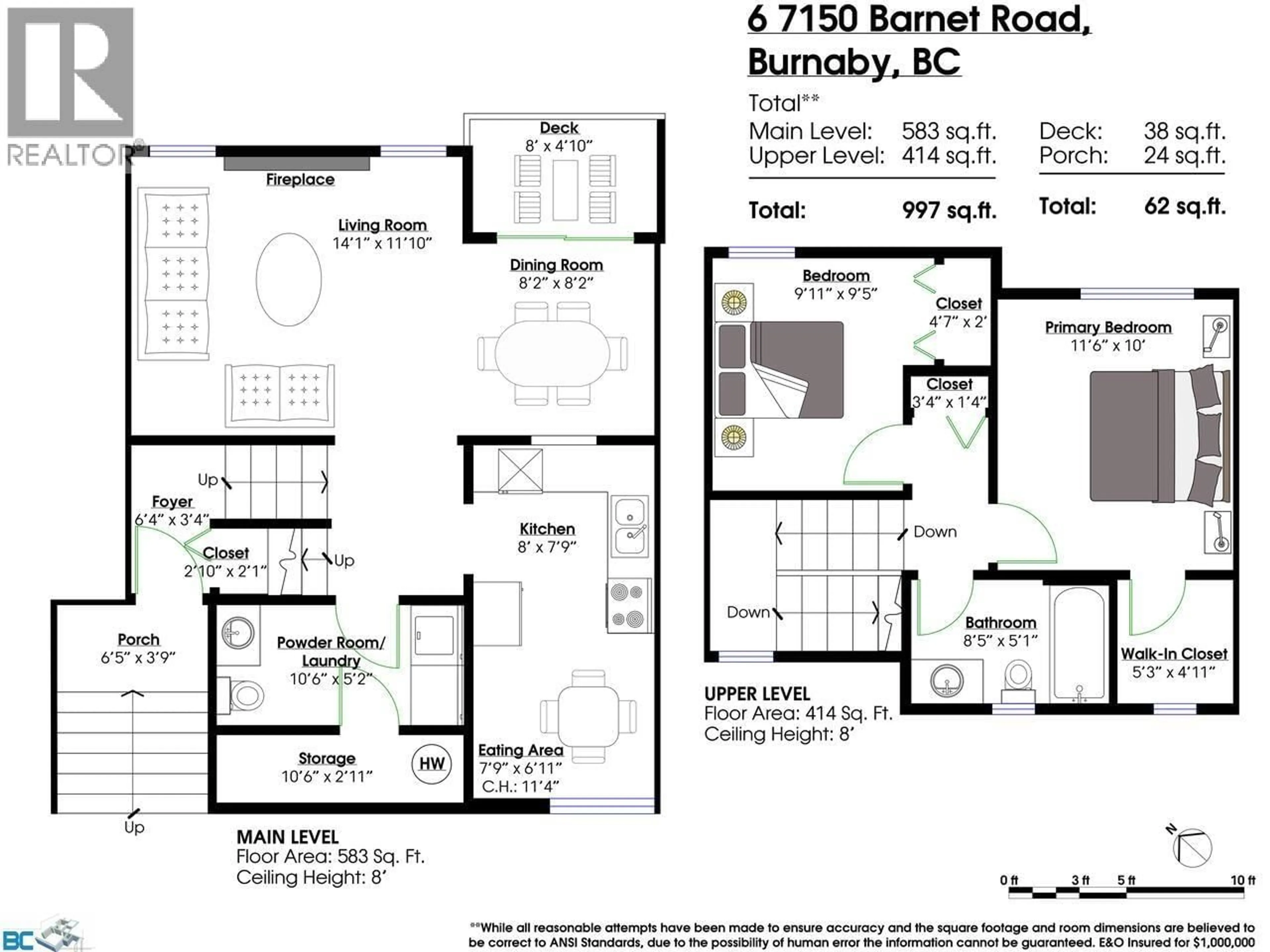 Floor plan for 6 - 7150 BARNET ROAD, Burnaby British Columbia V5A4S7
