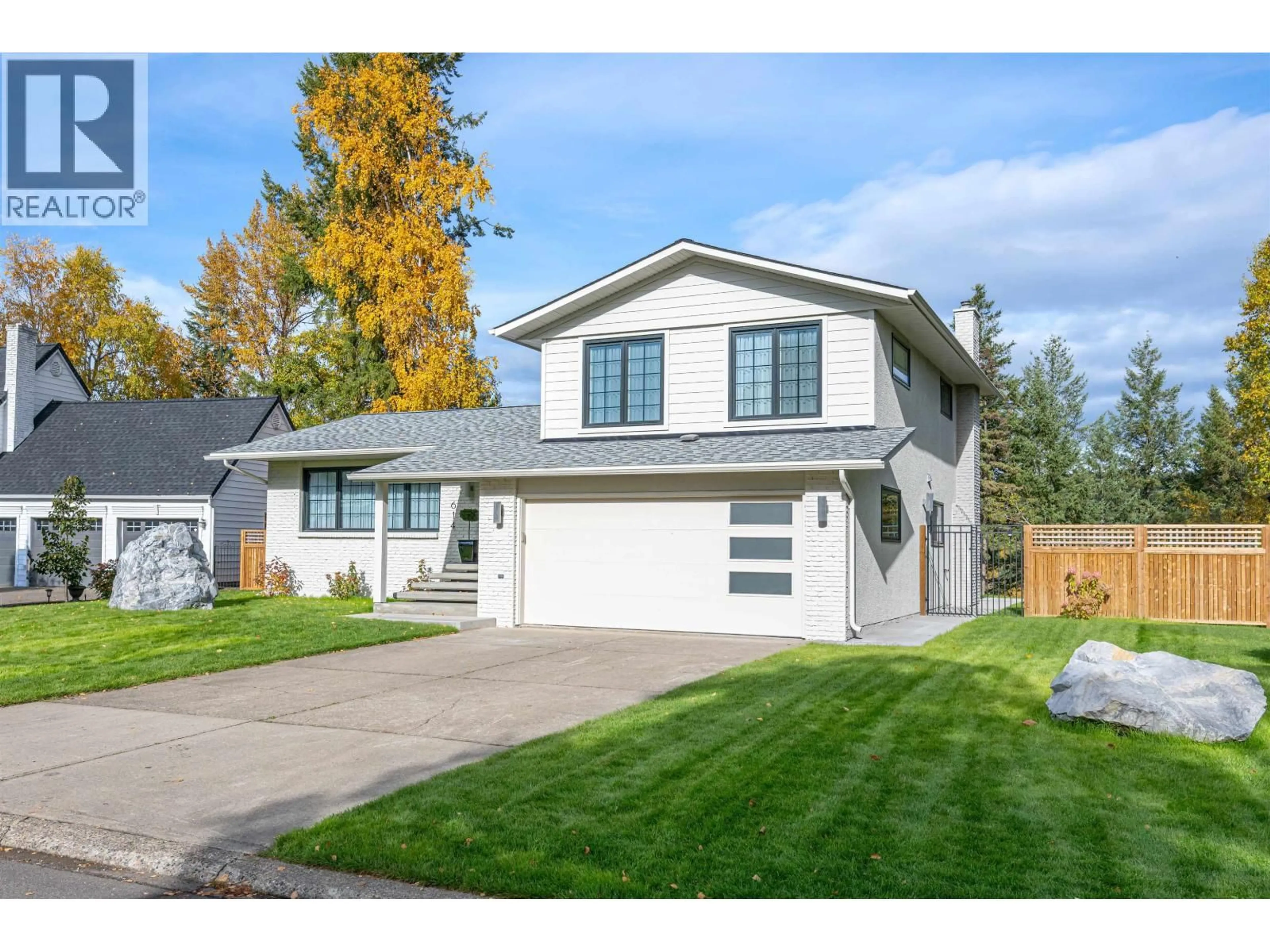Home with vinyl exterior material, street for 614 RADCLIFFE DRIVE, Prince George British Columbia V2M3N7