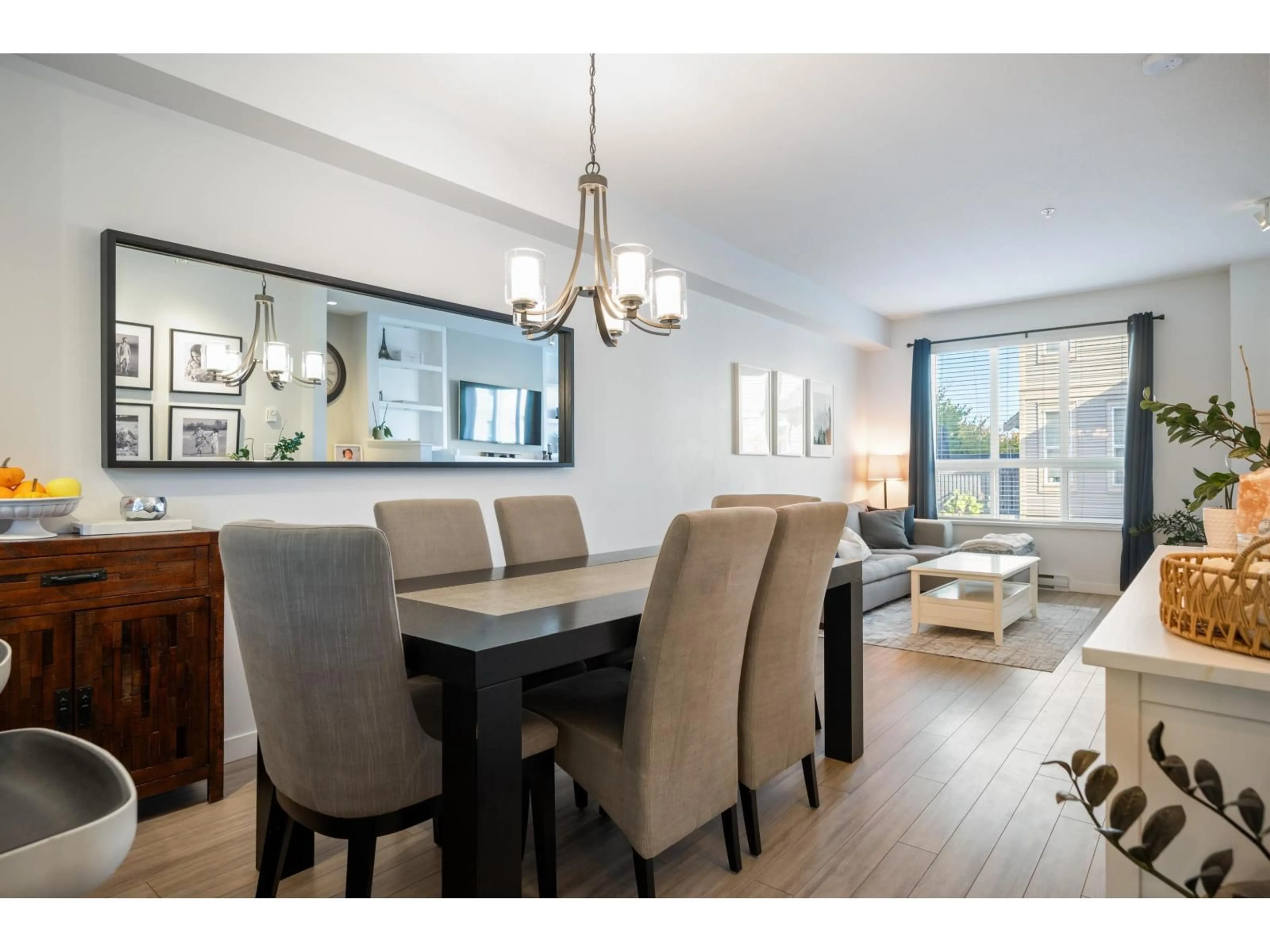 Dining room, wood/laminate floor for 106 - 7938 209 STREET, Langley British Columbia V2Y2C8