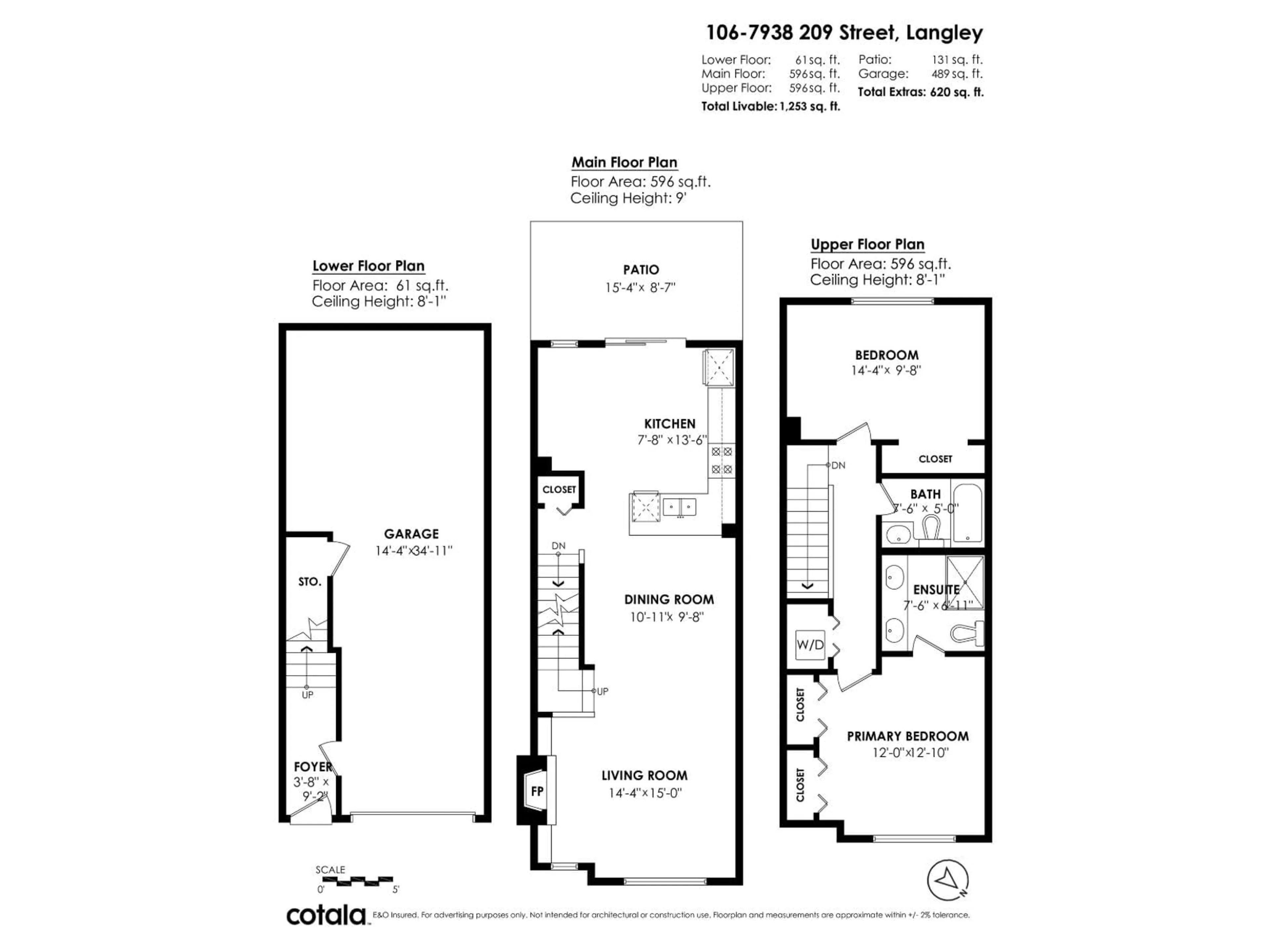 Floor plan for 106 - 7938 209 STREET, Langley British Columbia V2Y2C8