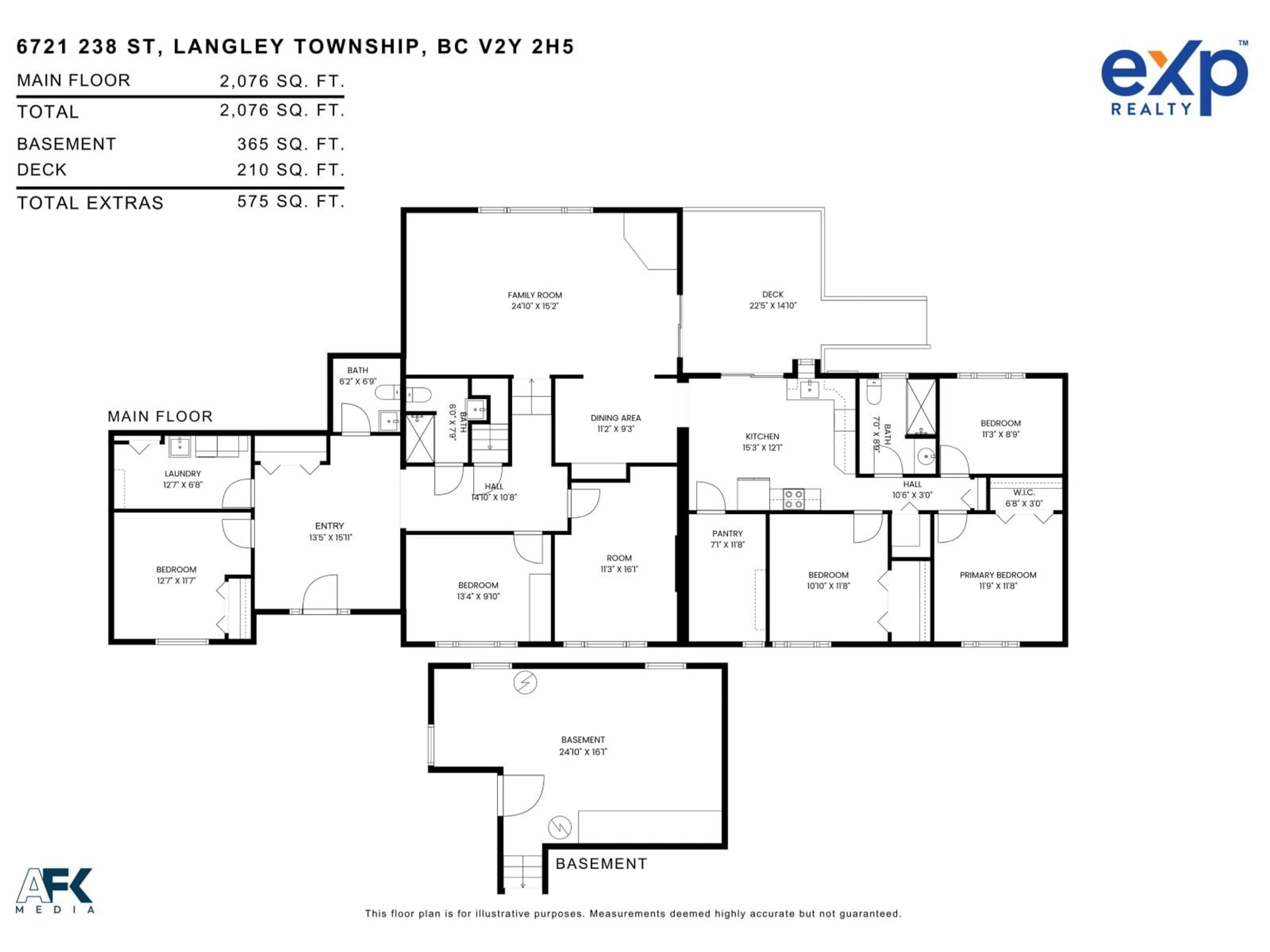 Floor plan for 6721 238, Langley British Columbia V2Y2H5