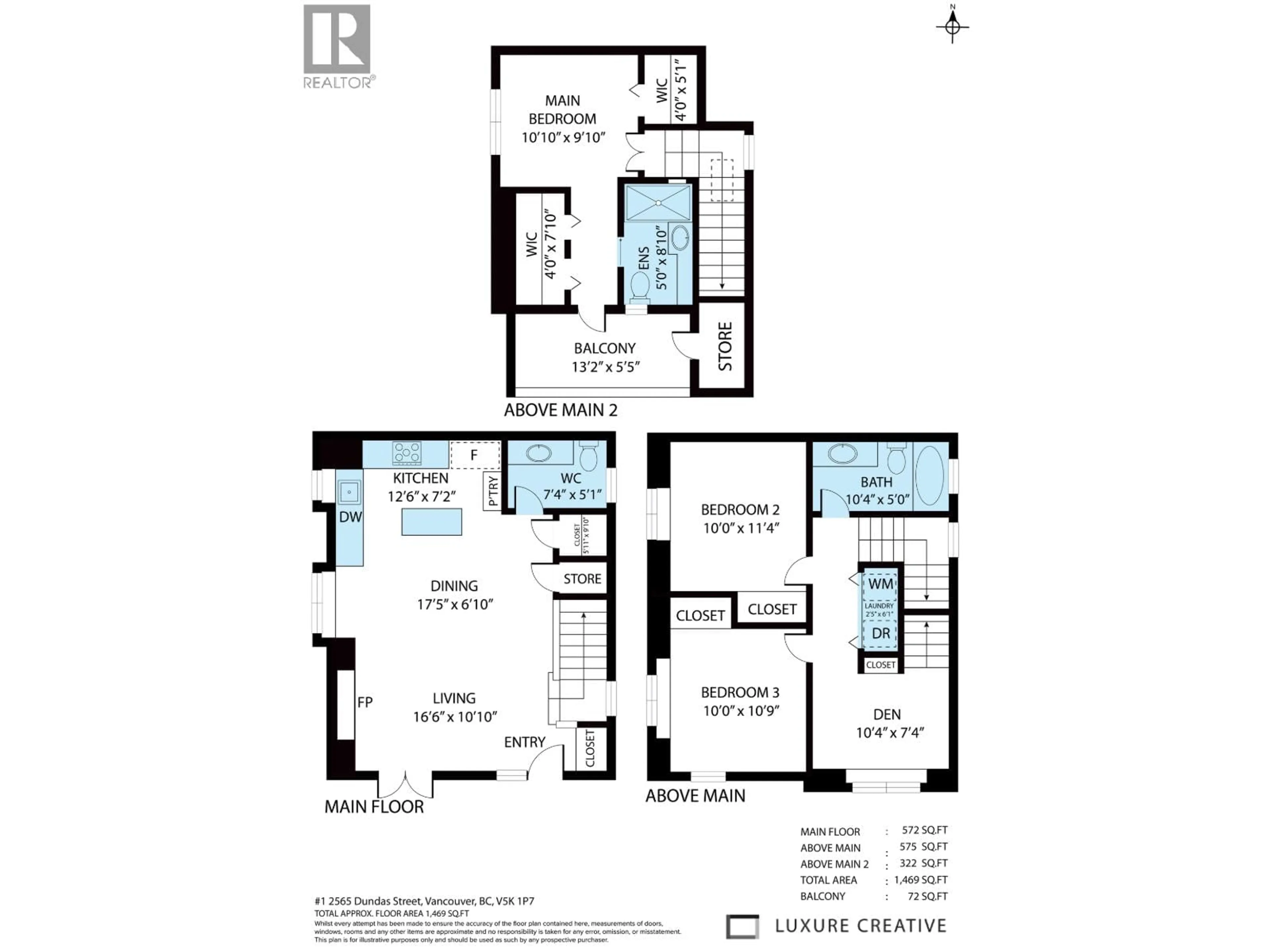 Floor plan for 1 - 2565 DUNDAS STREET, Vancouver British Columbia V5K1P7