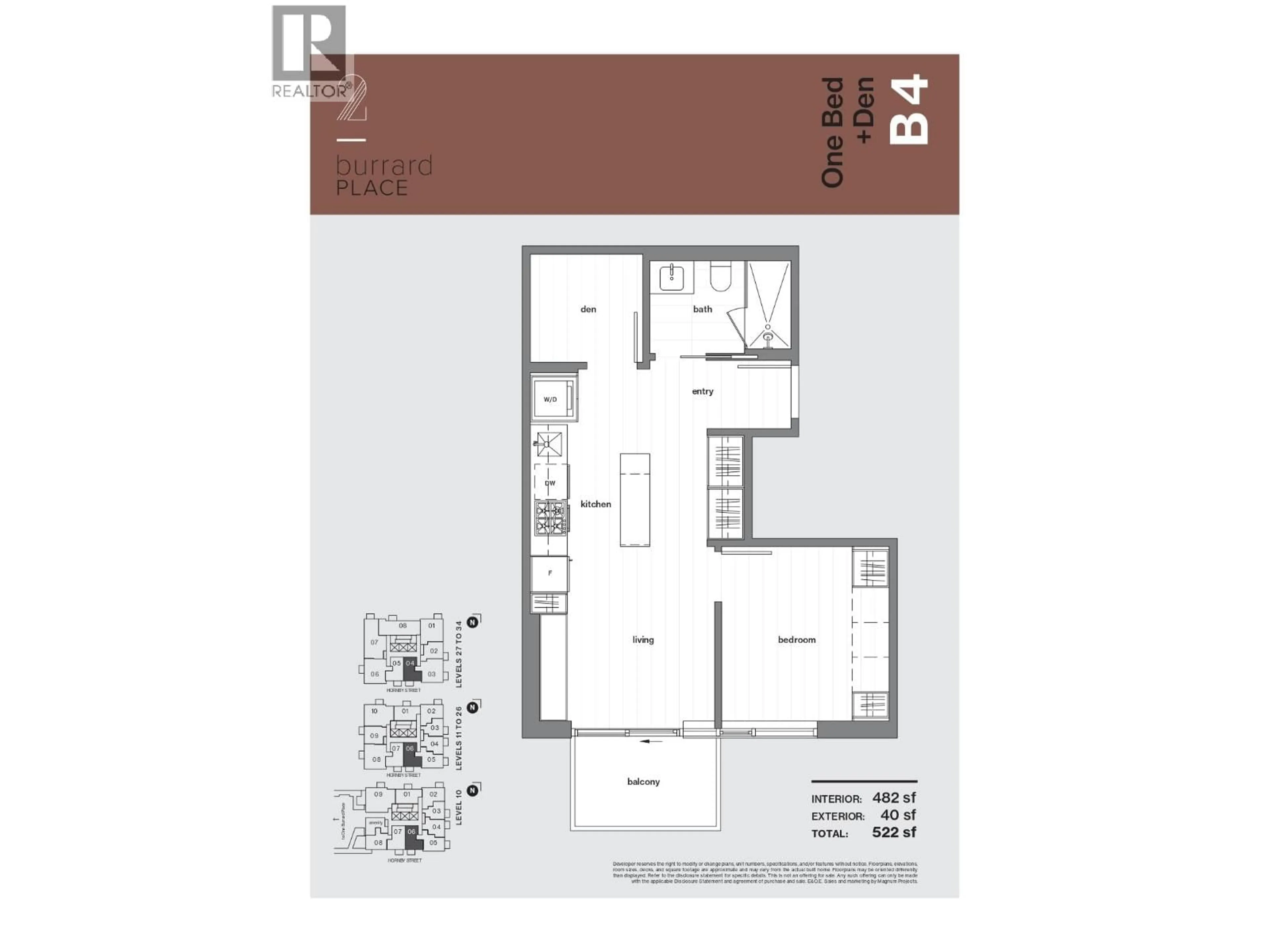 Floor plan for 2206 - 1277 HORNBY STREET, Vancouver British Columbia V6Z1W2