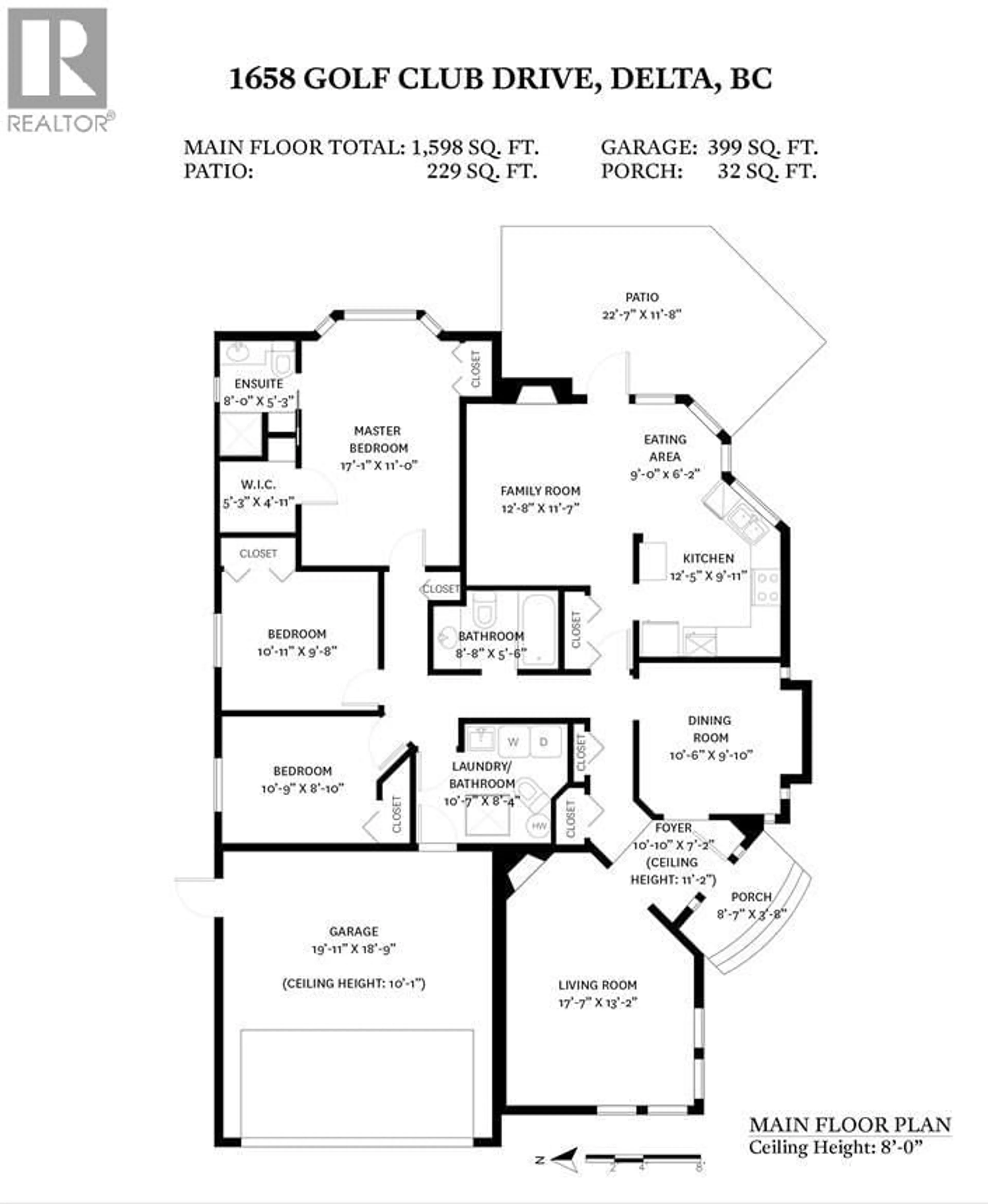 Floor plan for 1658 GOLF CLUB DRIVE, Delta British Columbia V4M4E2