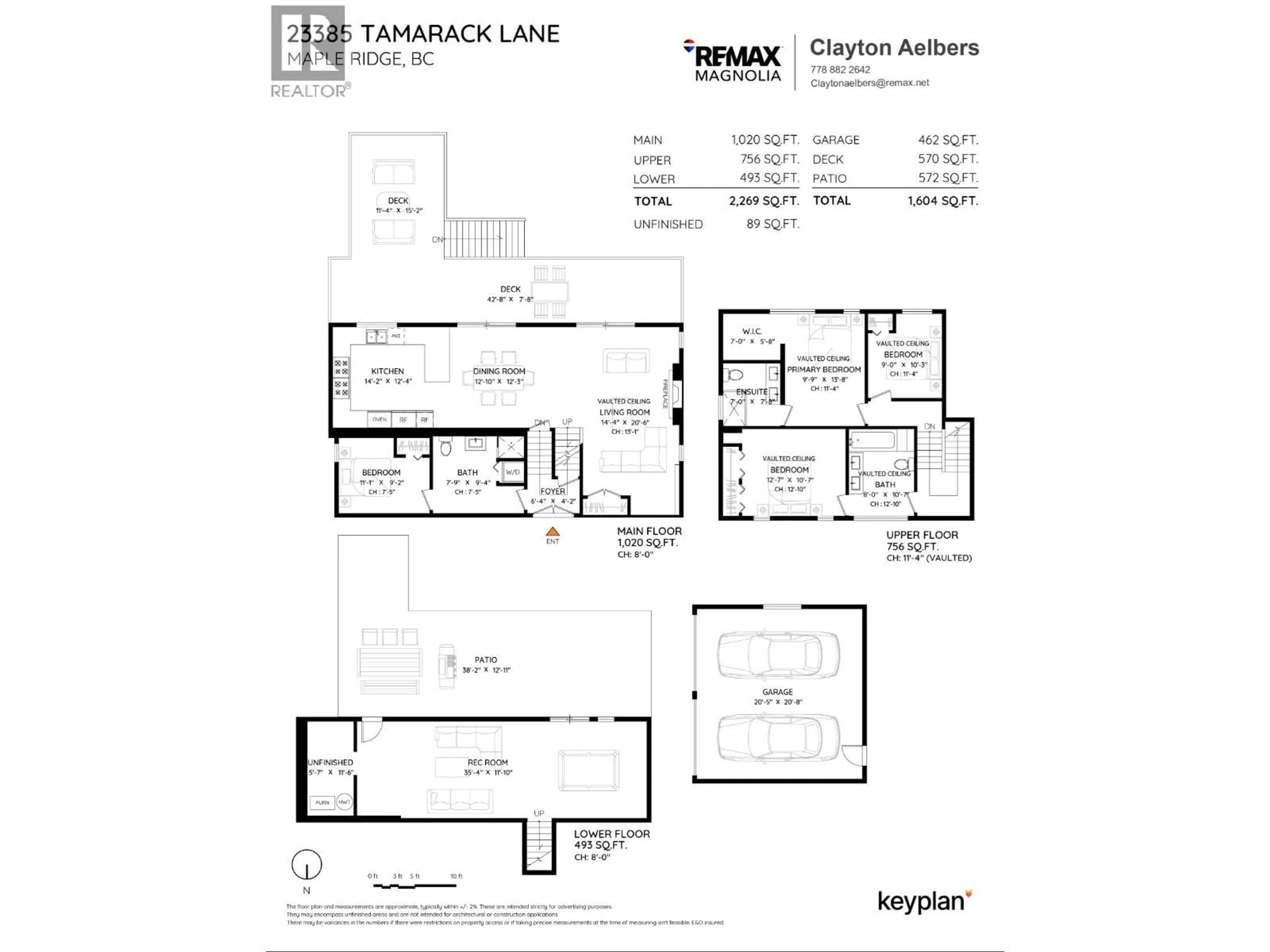 Floor plan for 23385 TAMARACK LANE, Maple Ridge British Columbia V2W1A8