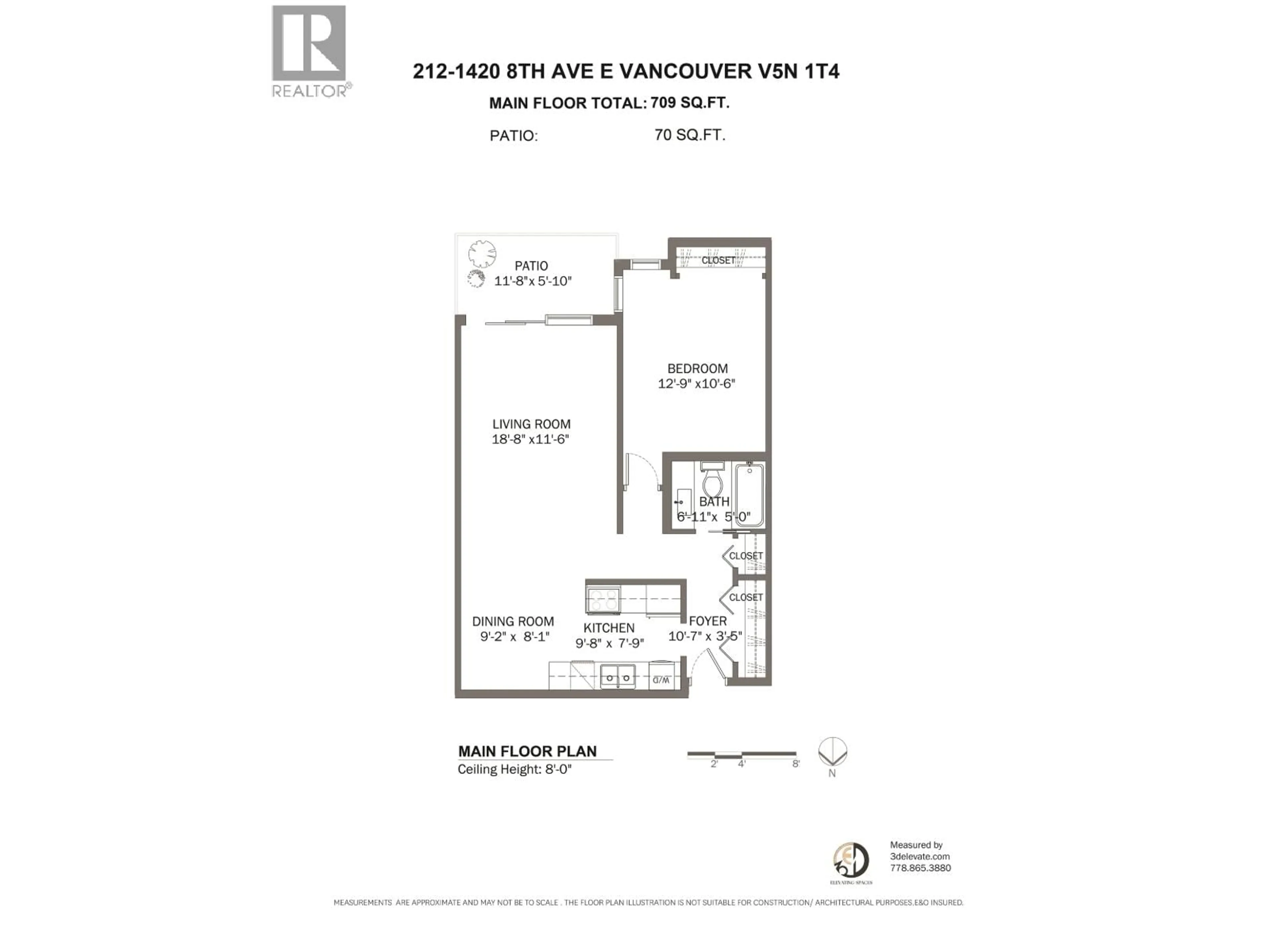 Floor plan for 212 - 1420 8TH AVENUE, Vancouver British Columbia V5N1T4