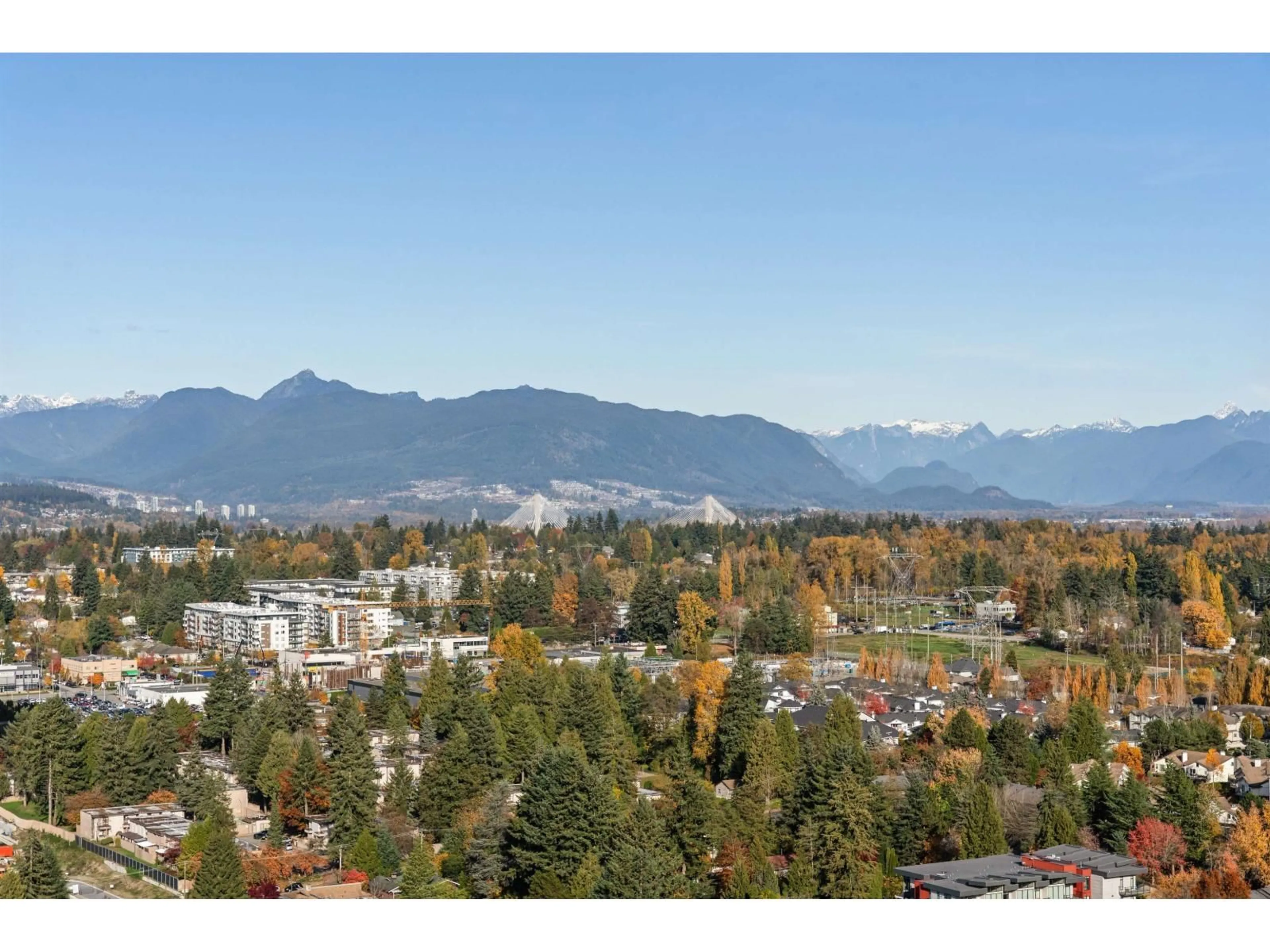 A pic from outside/outdoor area/front of a property/back of a property/a pic from drone, mountain view for 3601 - 9981 WHALLEY BOULEVARD, Surrey British Columbia V3T0G6