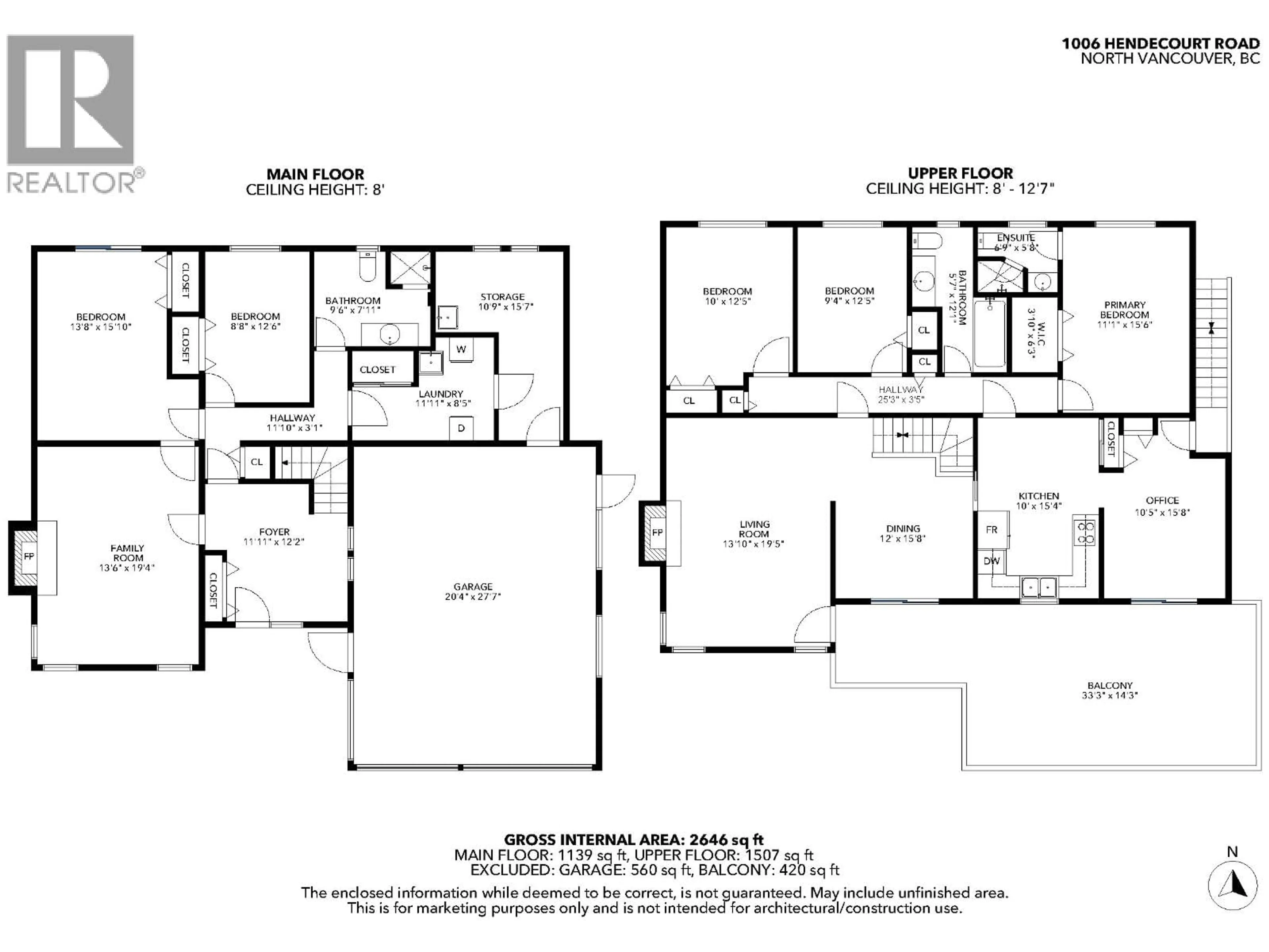 Floor plan for 1006 HENDECOURT ROAD, North Vancouver British Columbia V7K2W9