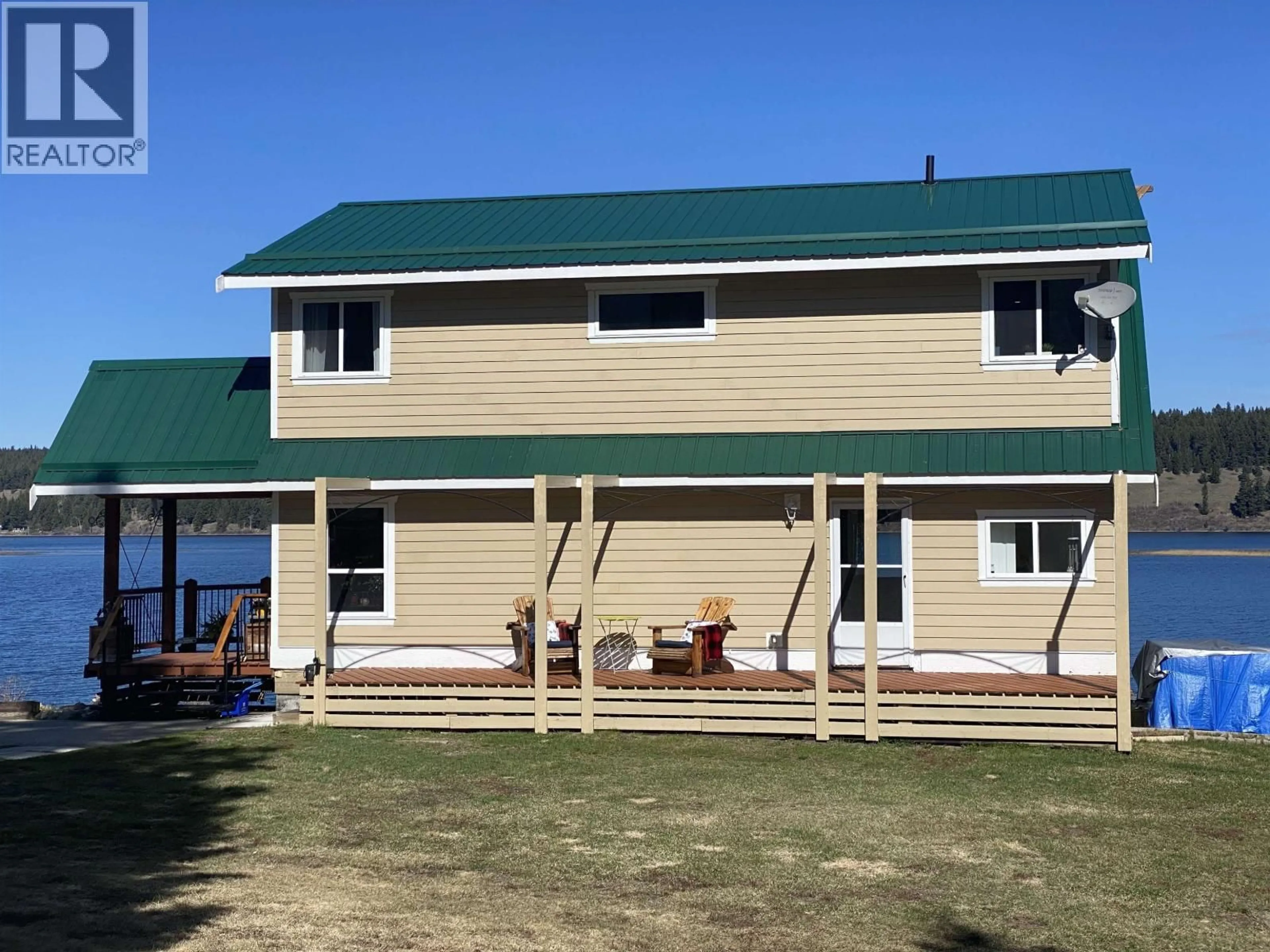 A pic from outside/outdoor area/front of a property/back of a property/a pic from drone, building for 6627 MCNOLTY ROAD, 100 Mile House British Columbia V0K1X3