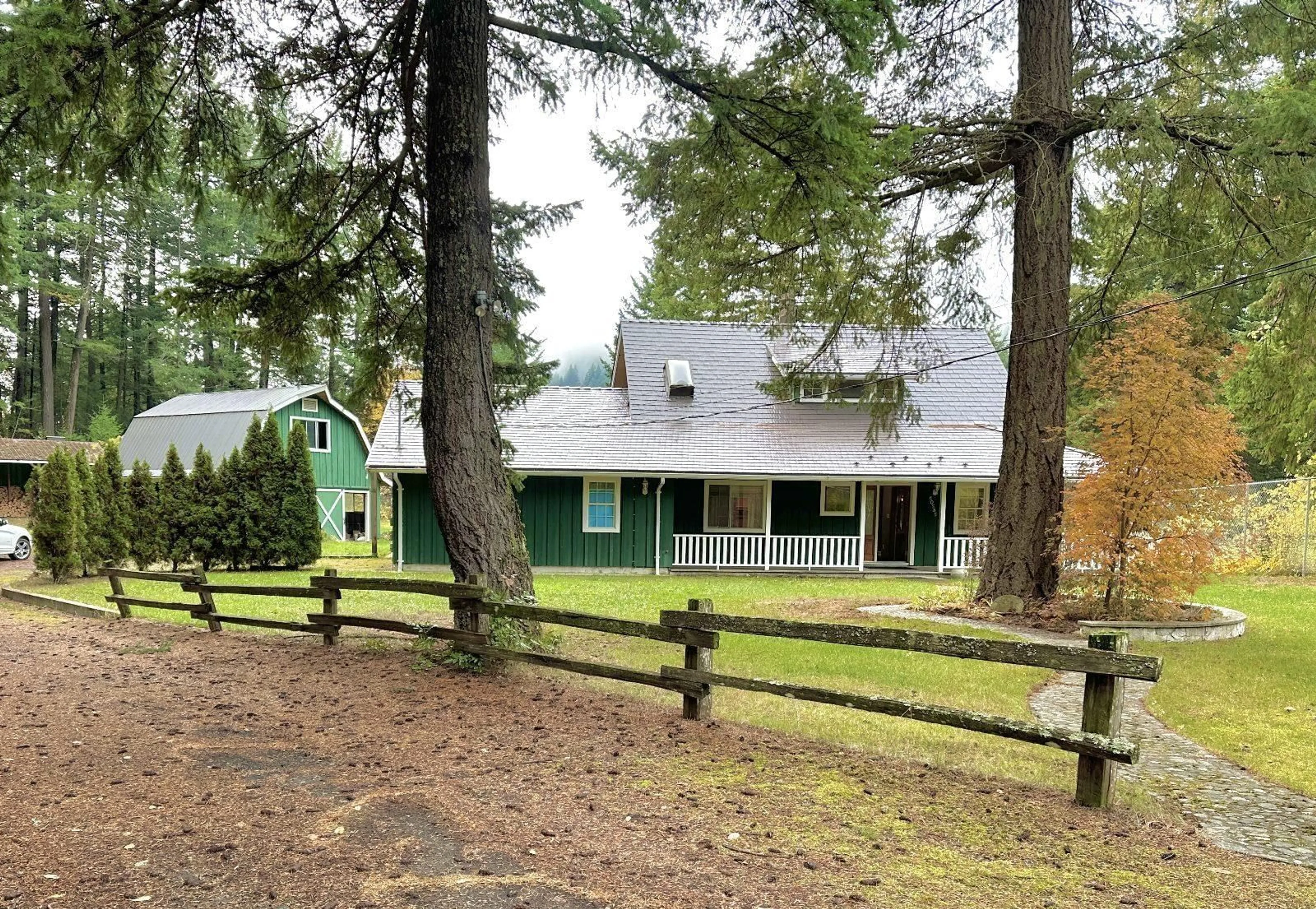 A pic from outside/outdoor area/front of a property/back of a property/a pic from drone, unknown for 50585 SLANZI ROAD, Boston Bar / Lytton British Columbia V0K1C0