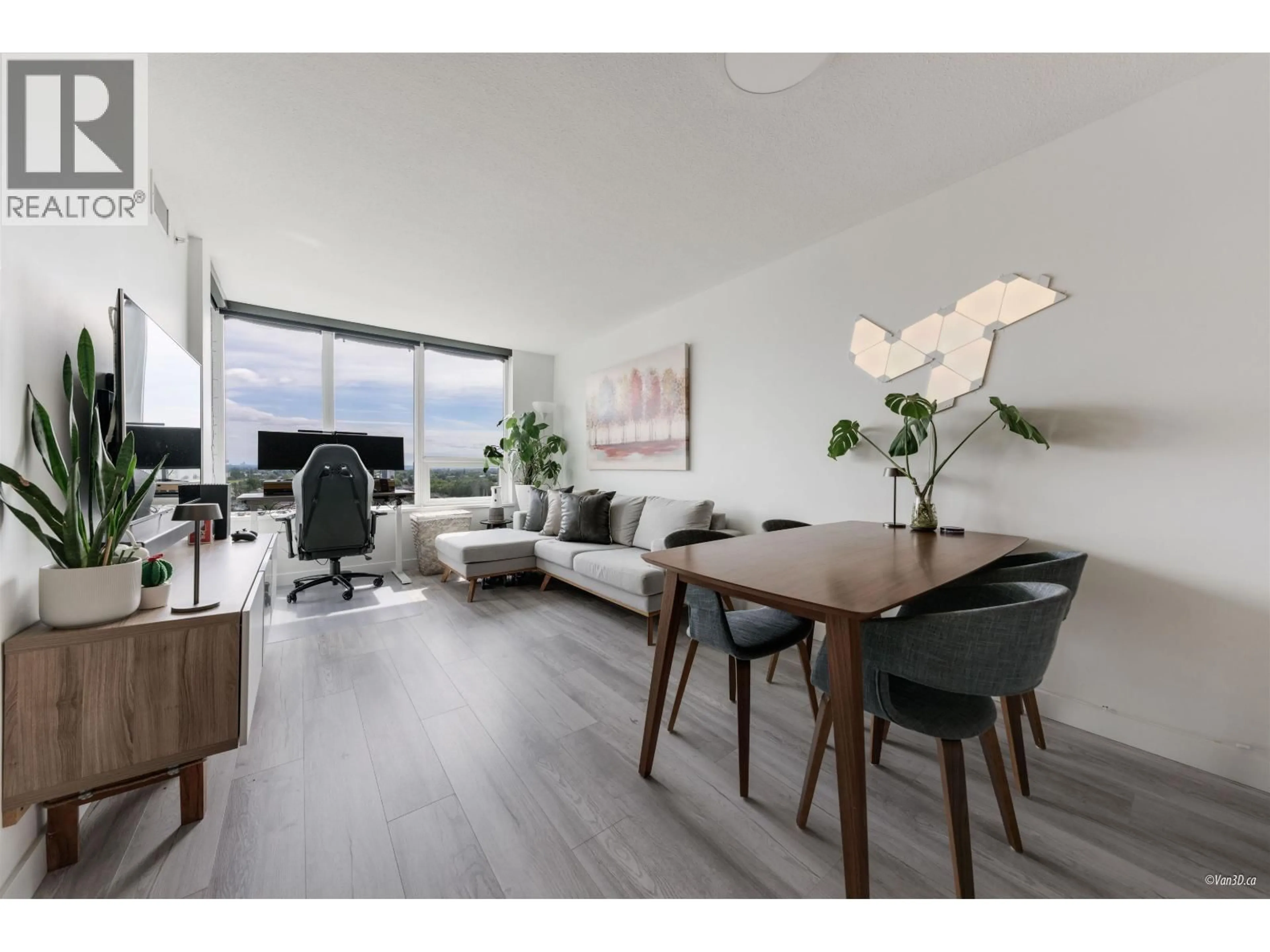 Living room with furniture, wood/laminate floor for 1703 - 3233 KETCHESON ROAD, Richmond British Columbia V6X0R3