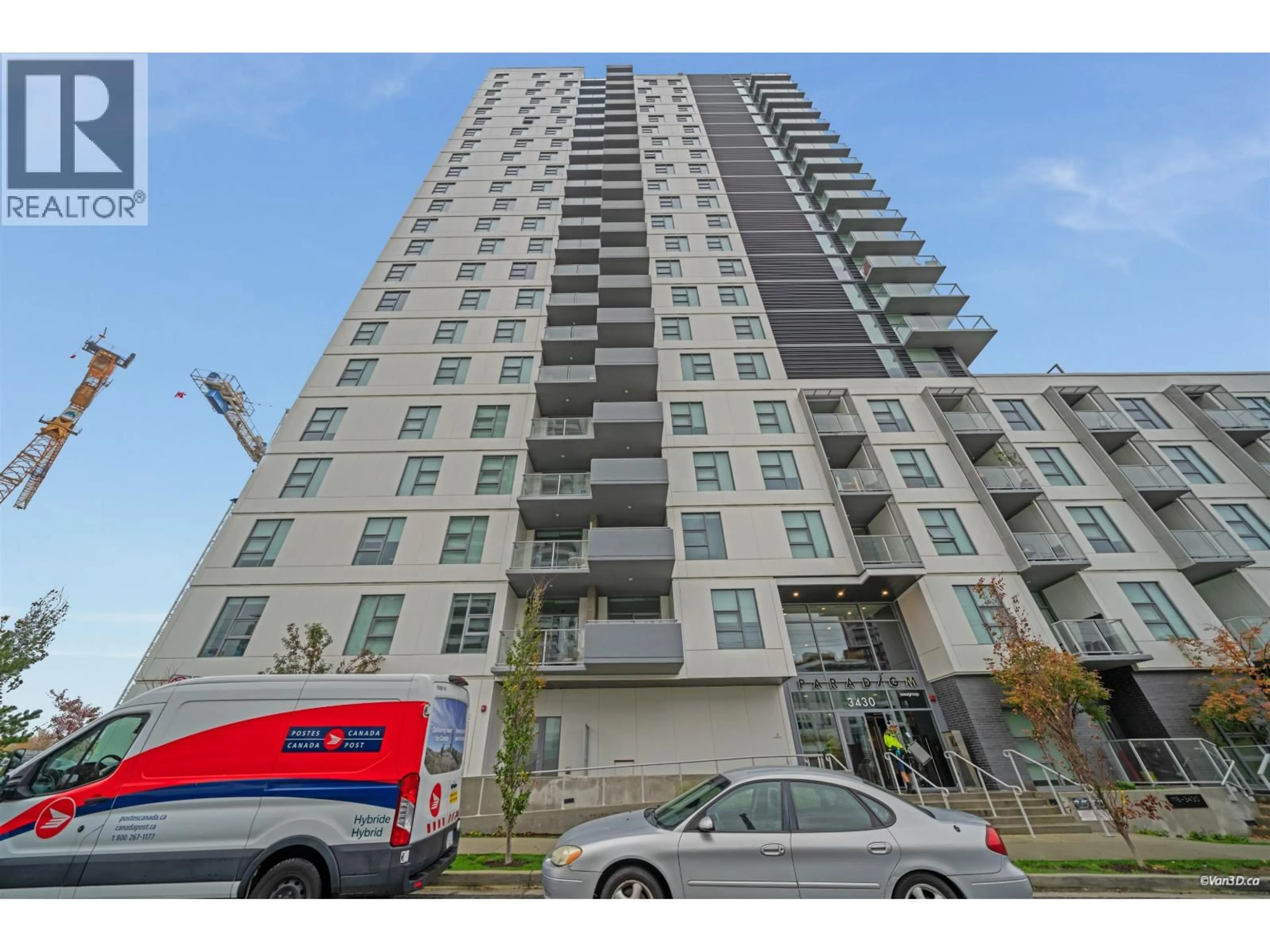 A pic from outside/outdoor area/front of a property/back of a property/a pic from drone, building for 1606 - 3430 KENT AVENUE, Vancouver British Columbia V5S0G7