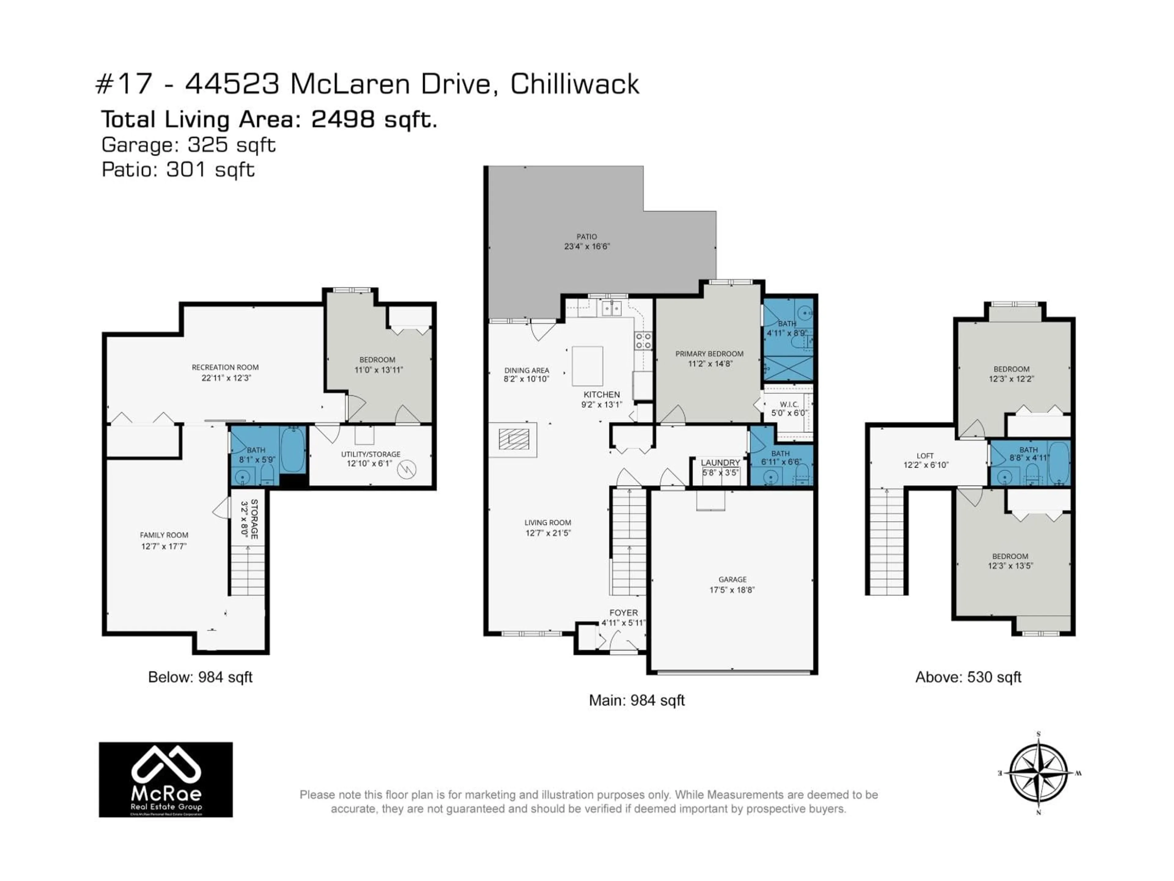 Floor plan for 17 - 44523 MCLAREN DRIVE, Chilliwack British Columbia V2R0C2